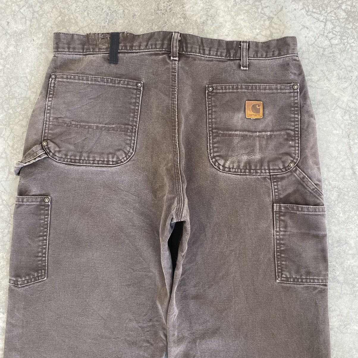 Carhartt VTG Carhartt Double Knee Faded Brown Carpenter Pants Size US 35 - 18 Thumbnail