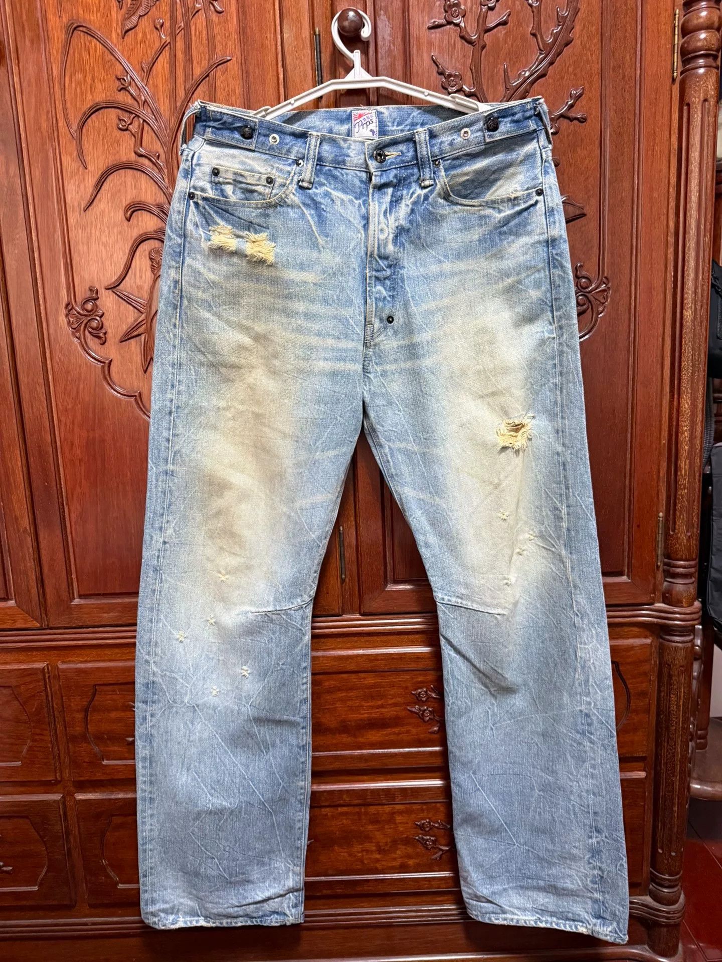 Prps PRPS Men's Straight Wide-Leg Jeans Size US 33 - 1 Thumbnail