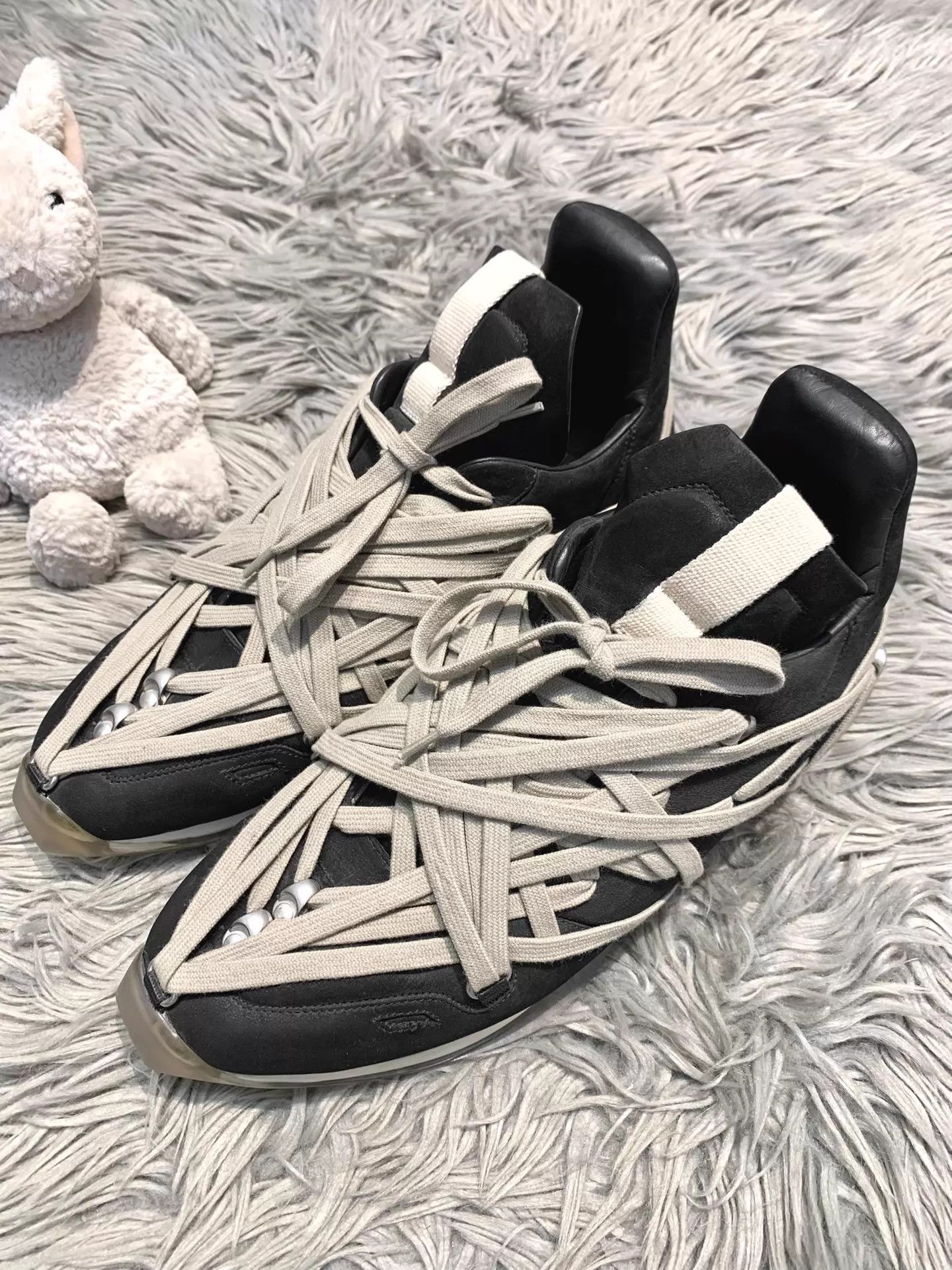 Rick Owens Rick Owens Runner Frenzy Strap B&W Leather 42 Size US 9 / EU 42 - 2 Thumbnail