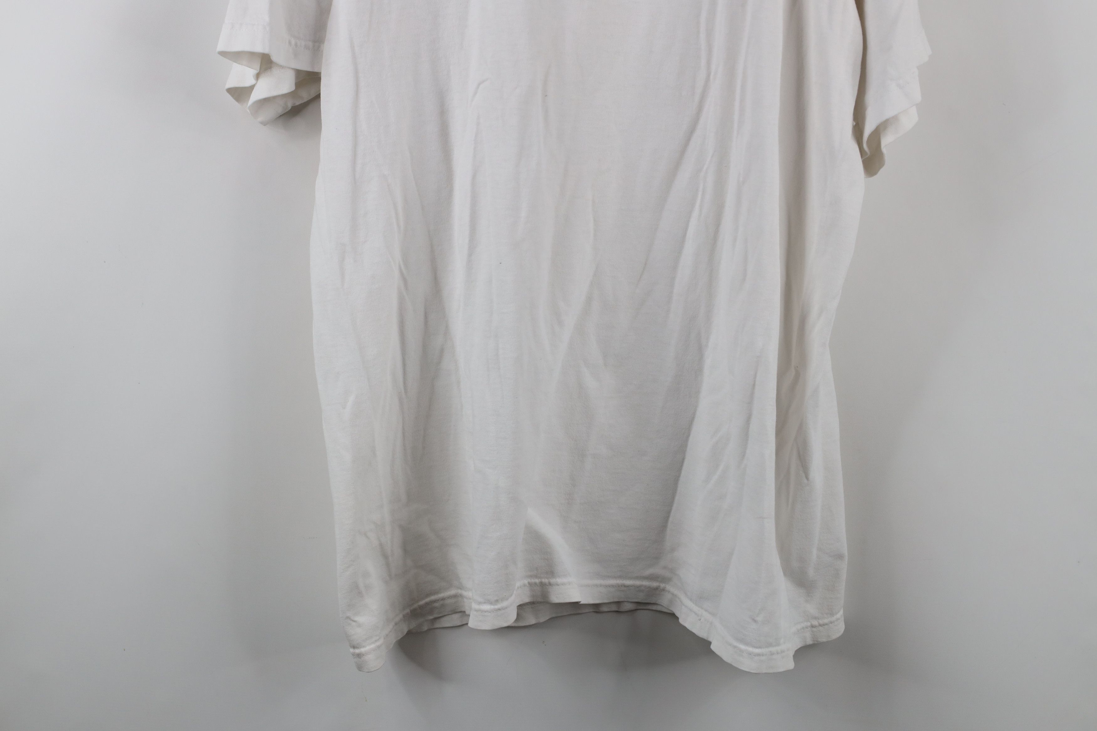 Adidas × Vintage Vintage 90s Adidas Spell Out V-Neck T-Shirt White USA Size US L / EU 52-54 / 3 - 14 Thumbnail