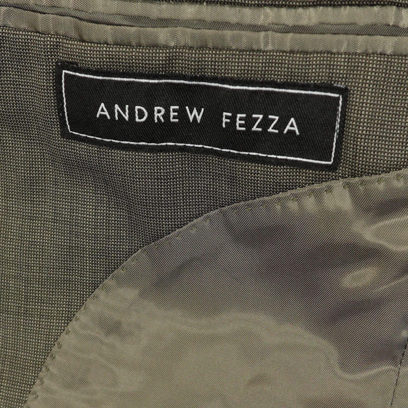Vintage VINTAGE Andrew Fezza Suit Jacket Mens 36R Green Wool 3 Button Notch Lapel Lined Size 36R - 5 Thumbnail