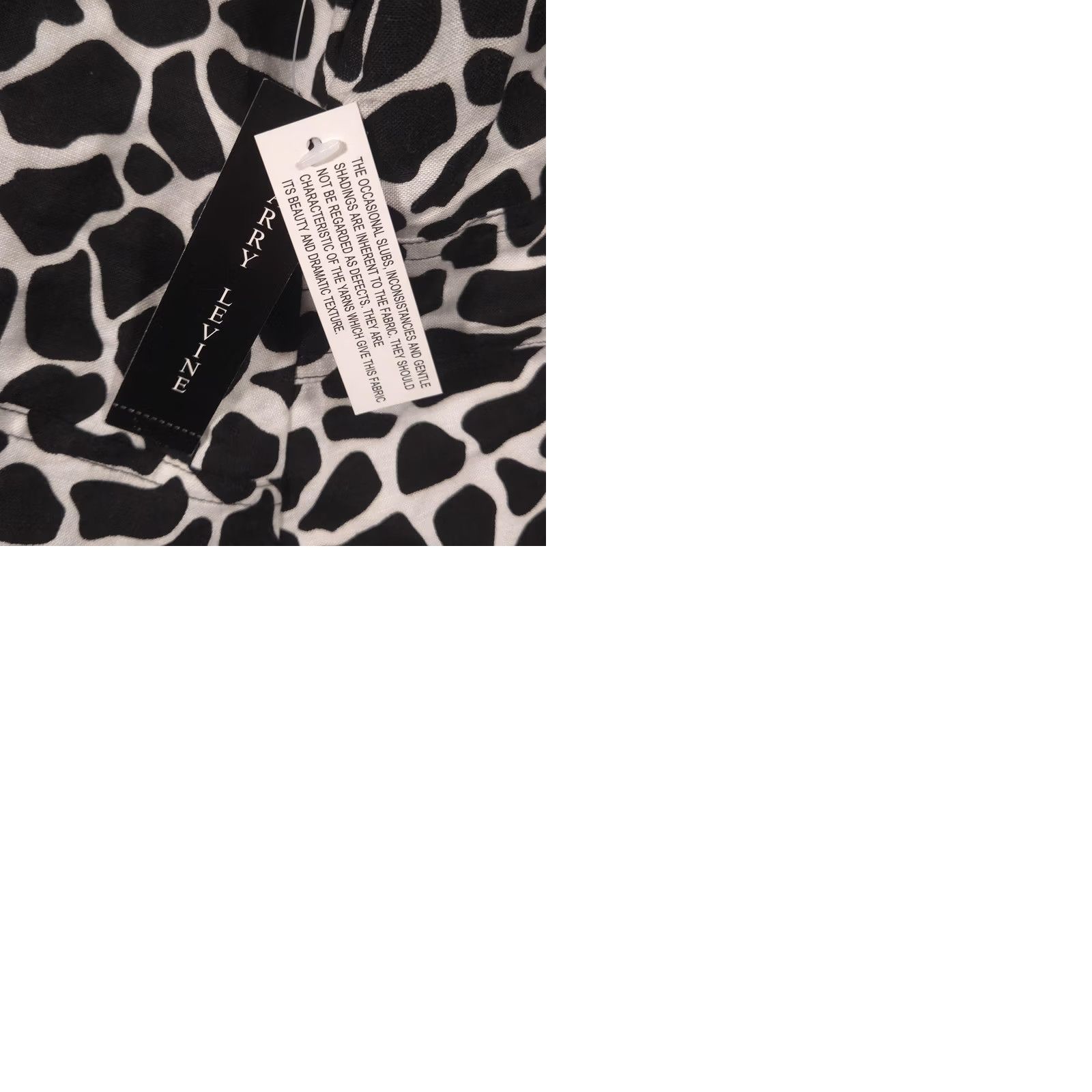 Vintage Larry Levine Blazer Womens XL Black White Animal Print Linen Short Sleeve Jacket Size 40" / US 18 - 9 Thumbnail
