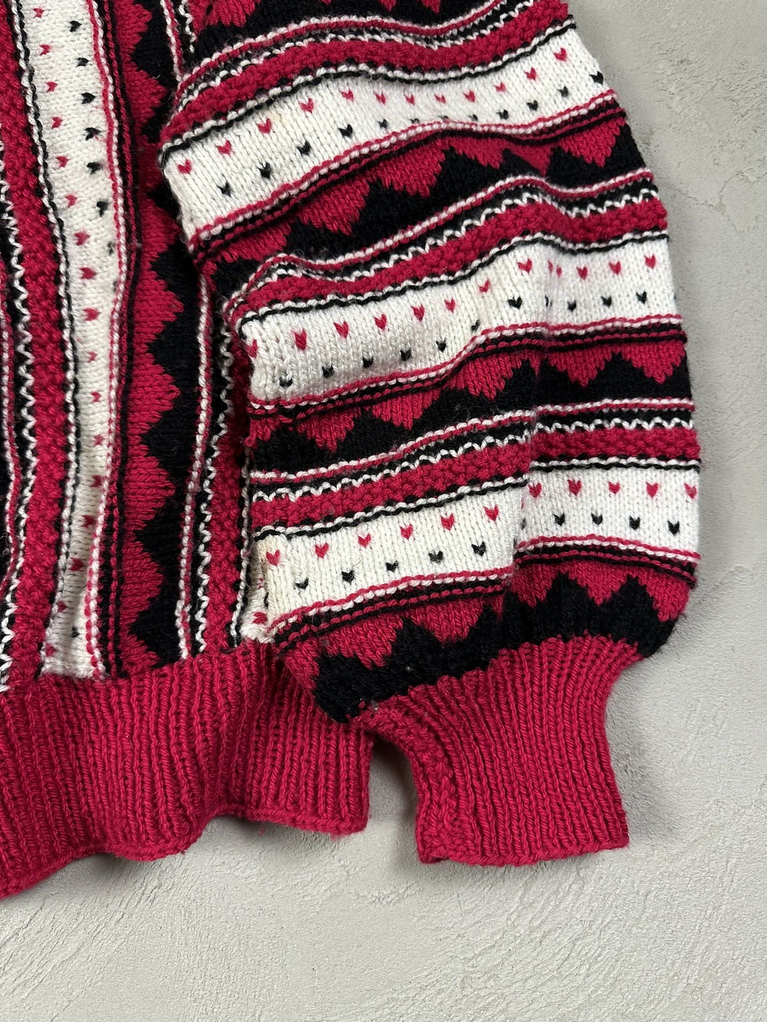 Vintage Vintage 3D Cable Coogi Style Knit Cotton Boxy Sweater Size US L / EU 52-54 / 3 - 7 Thumbnail