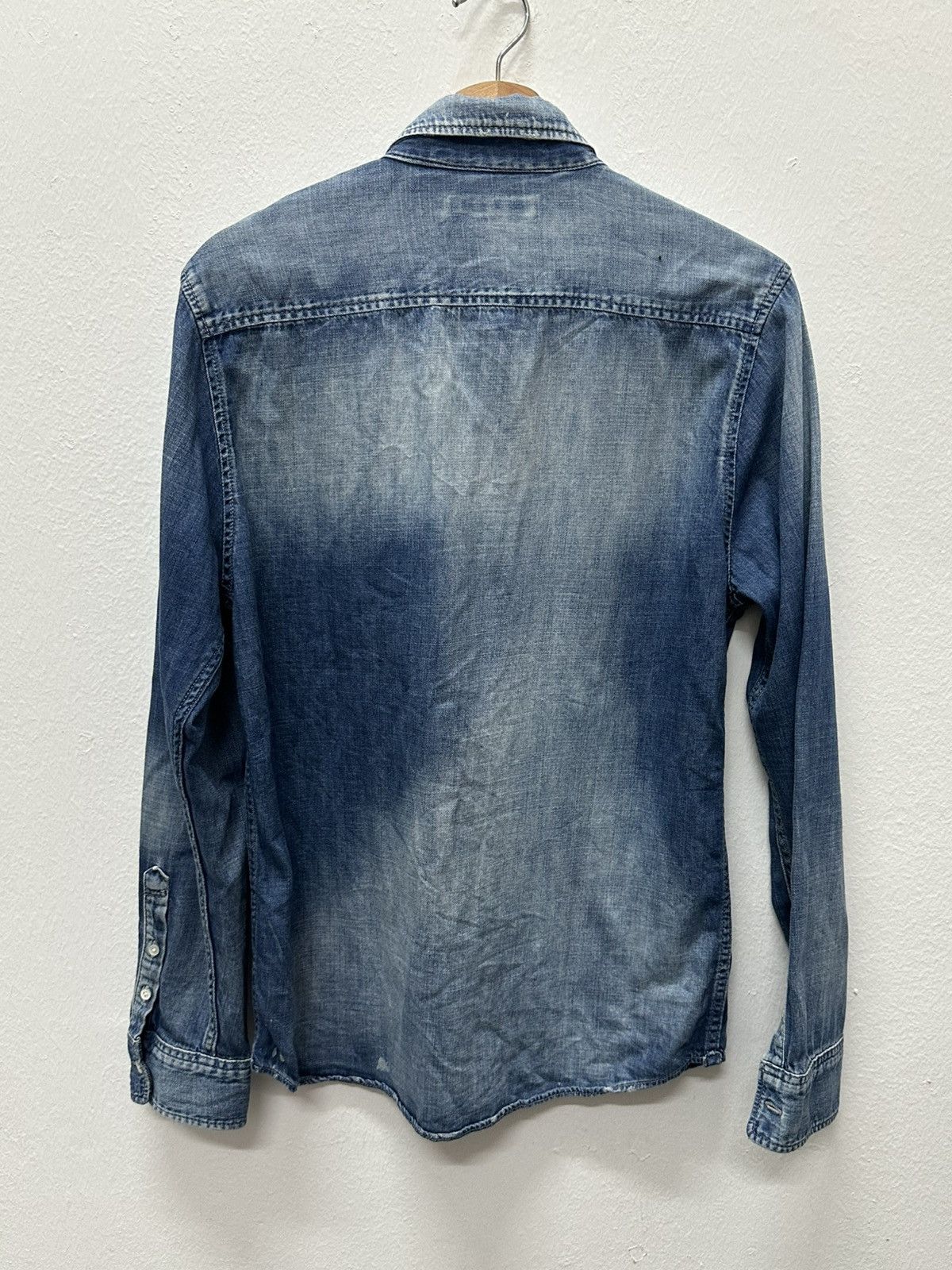 GOSTAR DE FUGA Gostar De Fuga Japan Denim Acid Wash Button Up Shirt Size US M / EU 48-50 / 2 - 2 Thumbnail