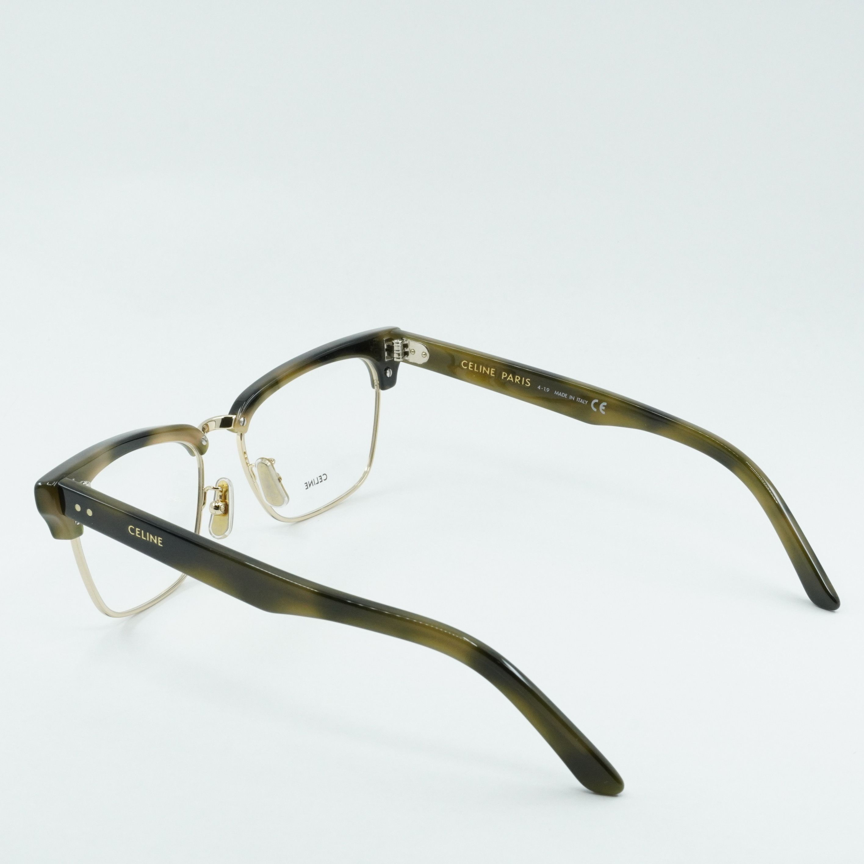 Celine Celine CL50026U 031 Eyeglasses Khaki Havana 53mm Browline Size ONE SIZE - 5 Thumbnail