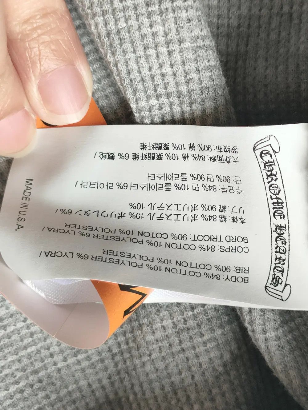 Chrome Hearts Chrome Hearts CH Embroidered Waffle Long Sleeve T Size US M / EU 48-50 / 2 - 5 Thumbnail