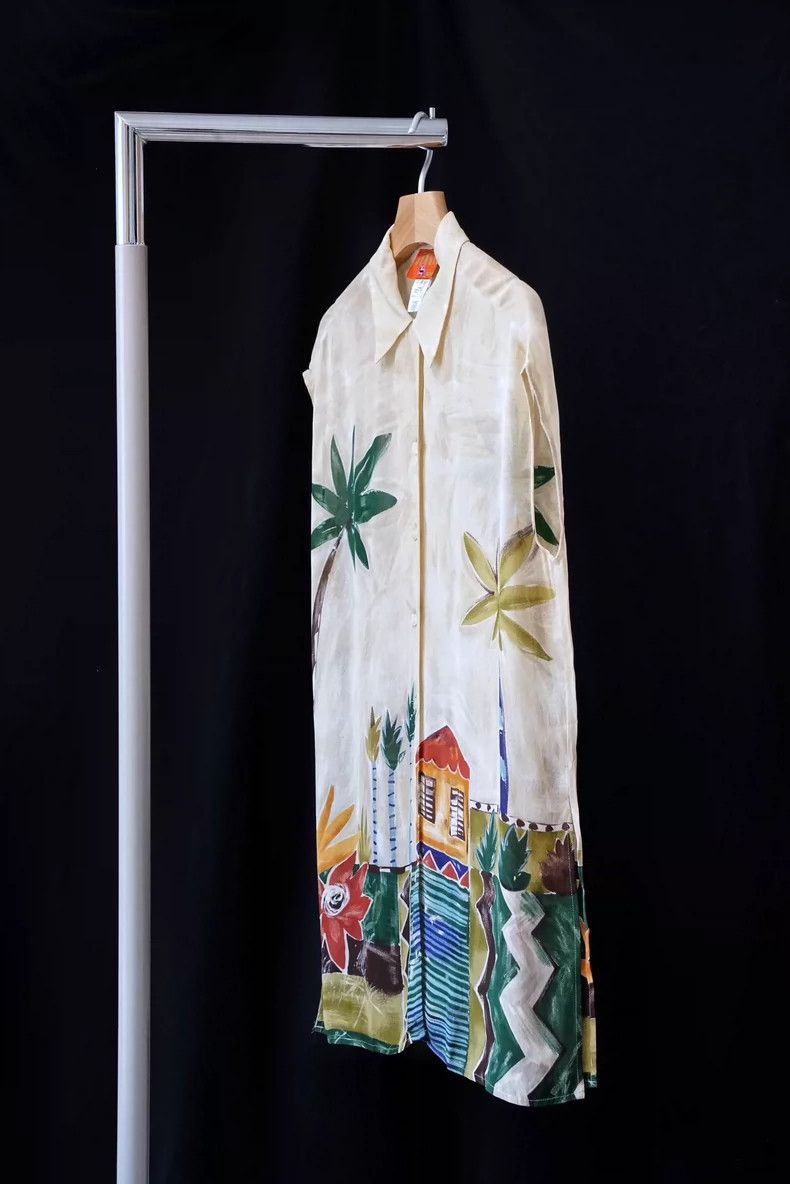 Kenzo KENZO Silk long shirt with no sleeves printed Size S / US 4 / IT 40 - 7 Thumbnail