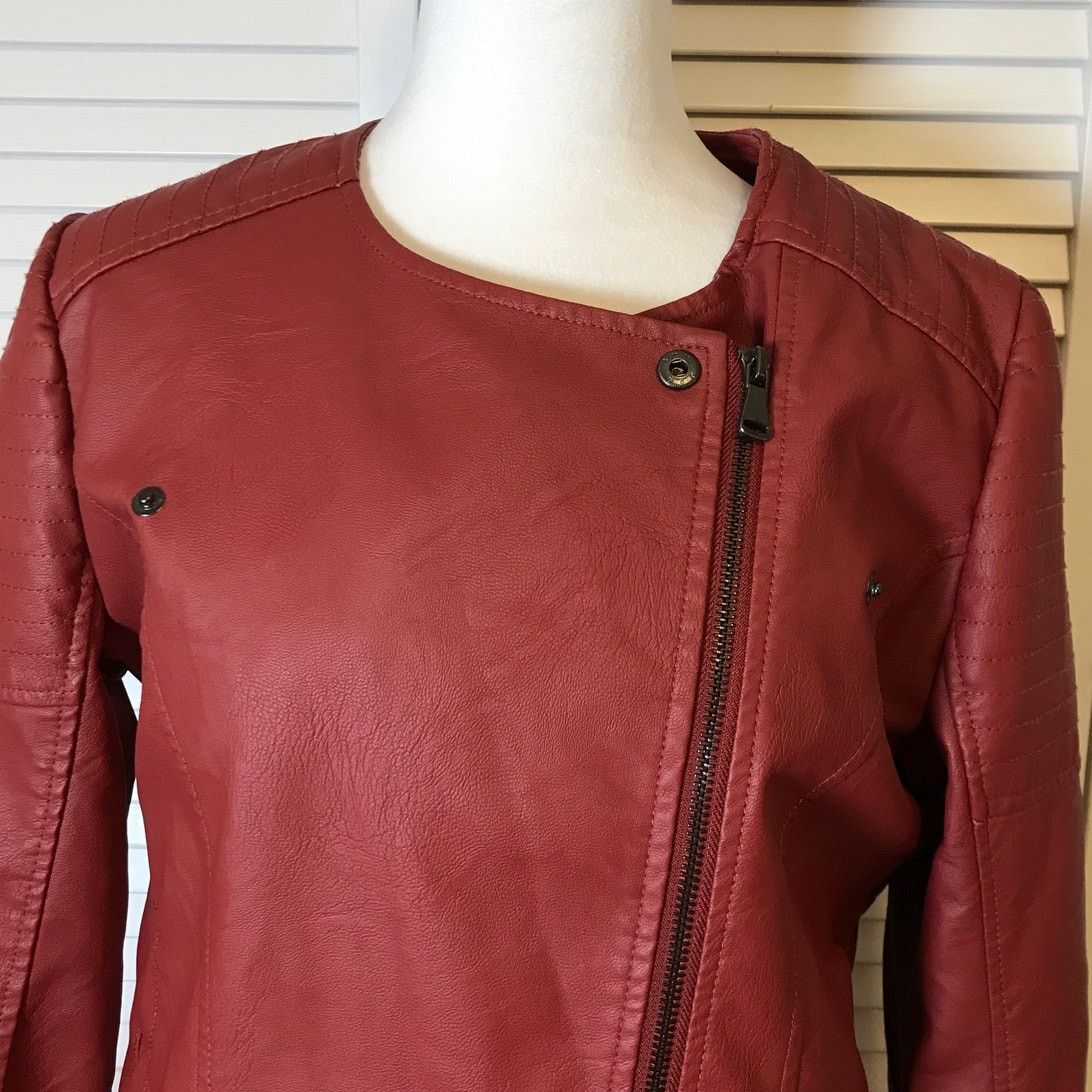 Other Signature Studio Red Faux Leather Long Sleeve Jacket M Size M / US 6-8 / IT 42-44 - 6 Thumbnail