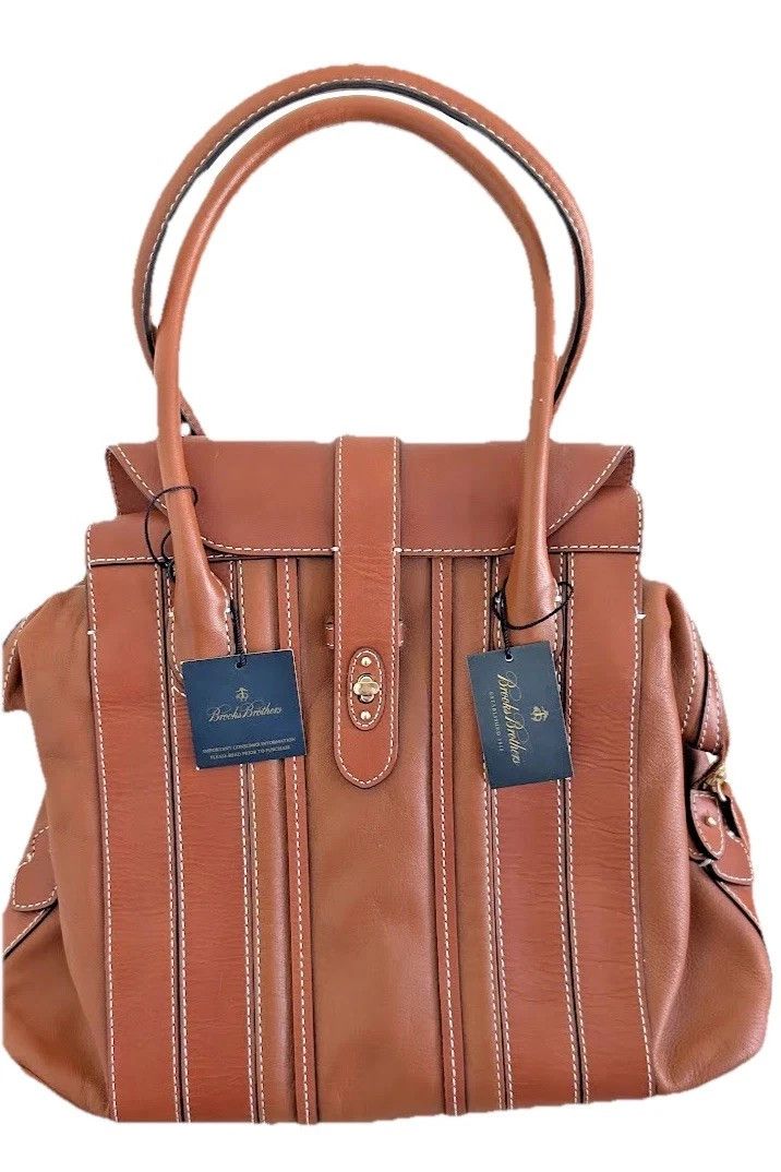 Brooks Brothers Brooks Brothers Rich Cognac Leather Doctor Bag Satchel NWT Size ONE SIZE - 1 Thumbnail
