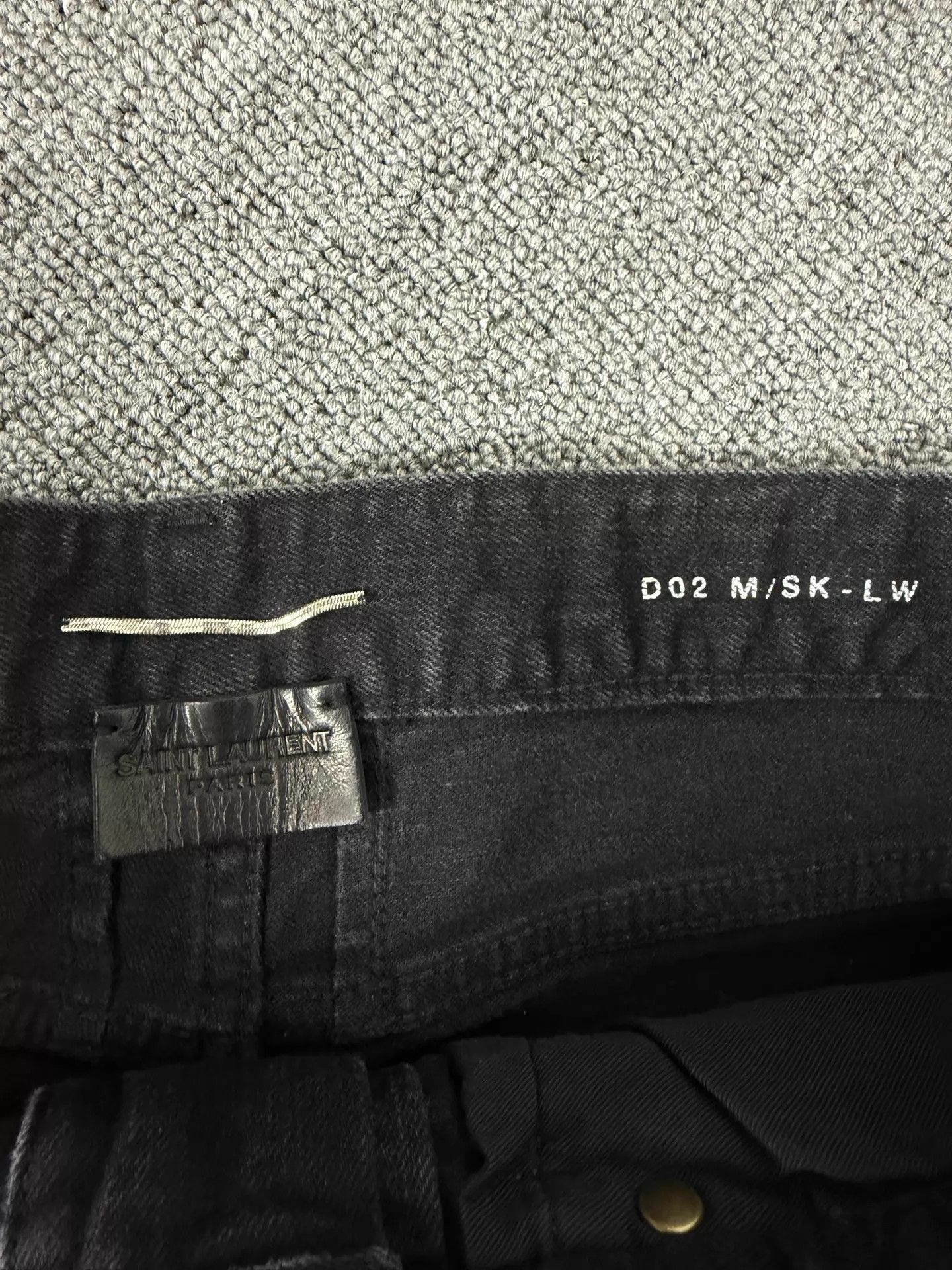Saint Laurent Paris Saint Laurent SLP14FW Black Skinny Knife-Cut Jeans Size US 31 - 4 Thumbnail