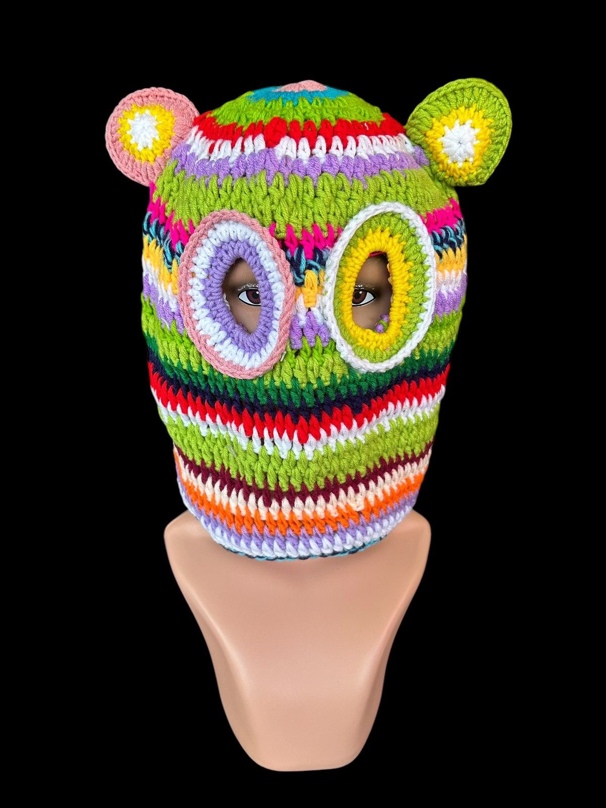 Japanese Brand Very Rare Balaclava Masked Crochet Knitted Handmade Size ONE SIZE - 5 Thumbnail