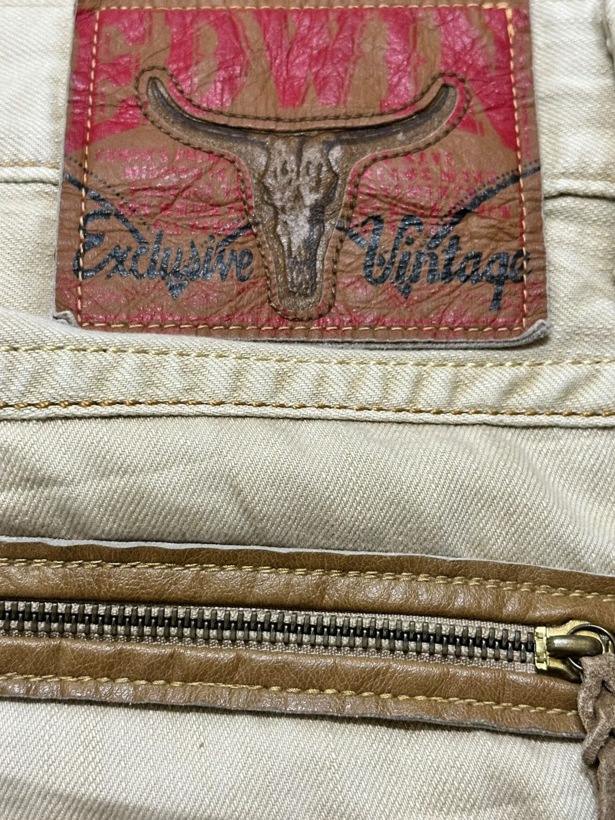 Edwin Vintage Edwin Exclusive Vintage White Tan Denim Size US 34 / EU 50 - 6 Thumbnail