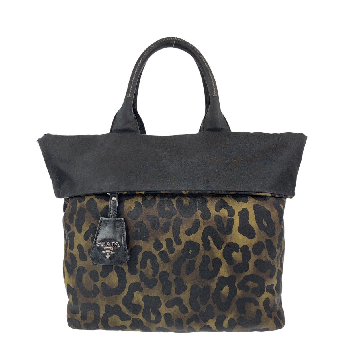 Prada Prada Nylon Tessuto Triangle Logo Tote Bag Canvas Tote Bag in Very Good Condition