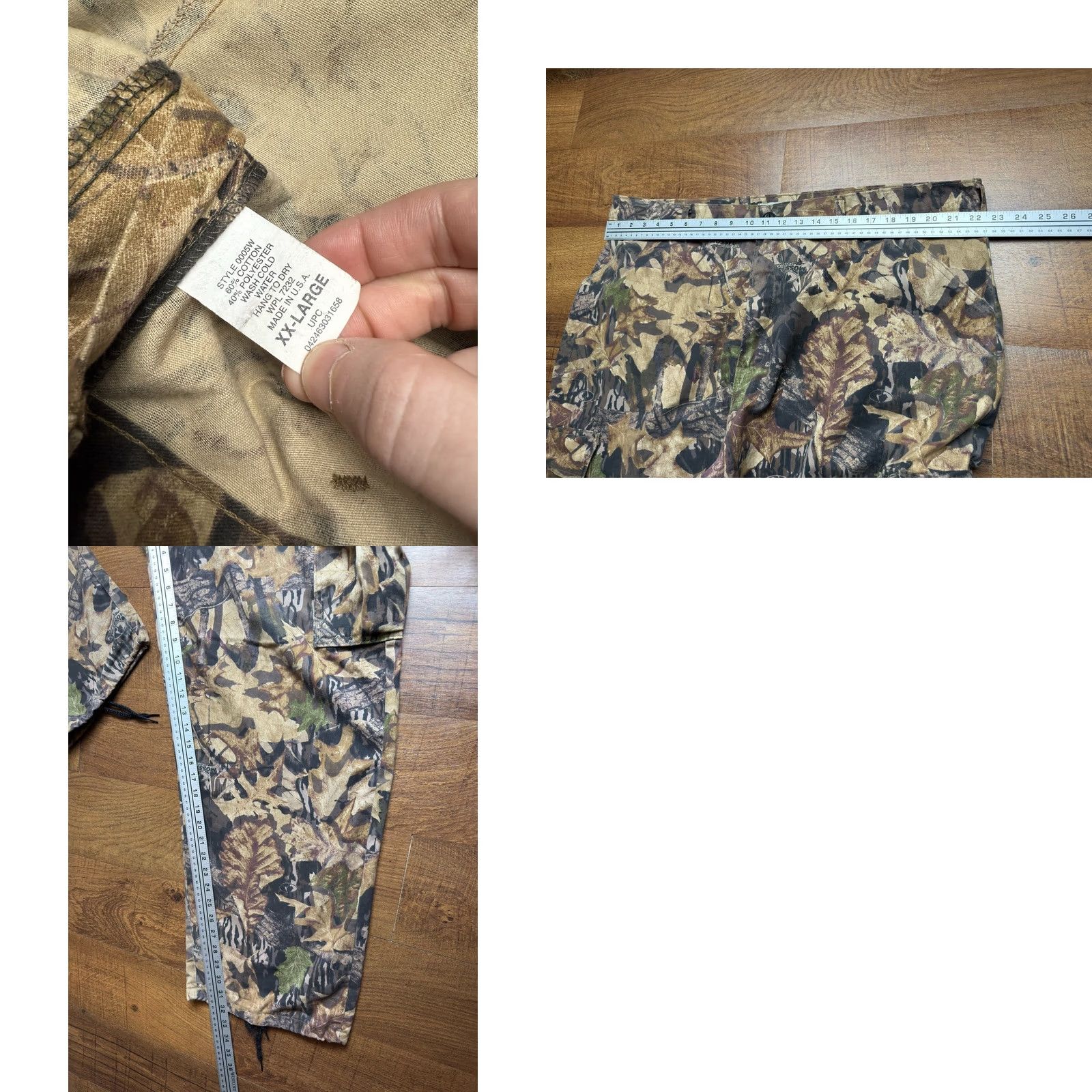 Vintage VINTAGE Mossy Oak FOREST FLOOR Hunting Cargo Pants Jerzees - Men’s 2XL USA Size US 39 - 8 Thumbnail
