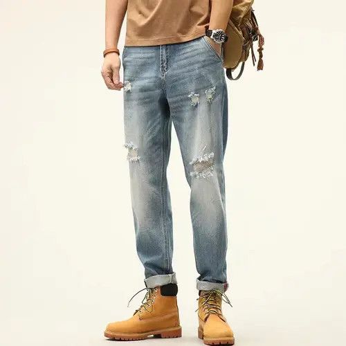 Japanese Brand Vintage high street washed and faded casual ripped jeans Size US 34 / EU 50 - 6 Thumbnail