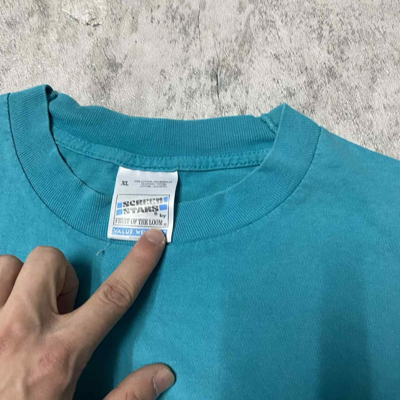 Other Blue vintage 90s single stitch tee Size US XL / EU 56 / 4 - 3 Thumbnail