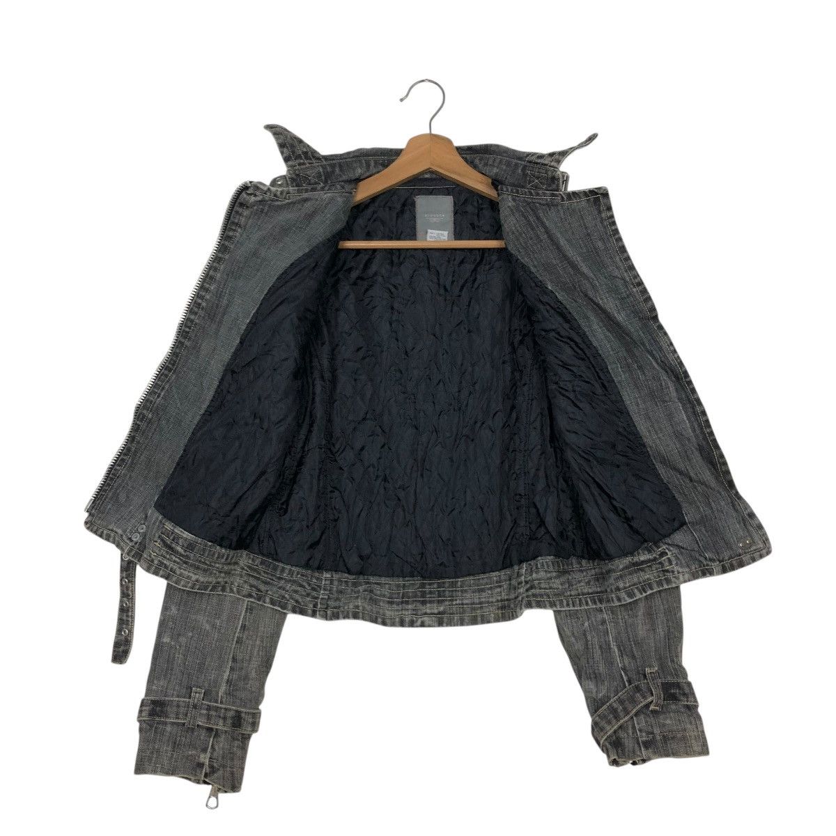Japanese Brand 🔥VINTAGE CROPPED DENIM BIKER JACKET BISCOTE ISSEY MIYAKE Size US XS / EU 42 / 0 - 16 Thumbnail