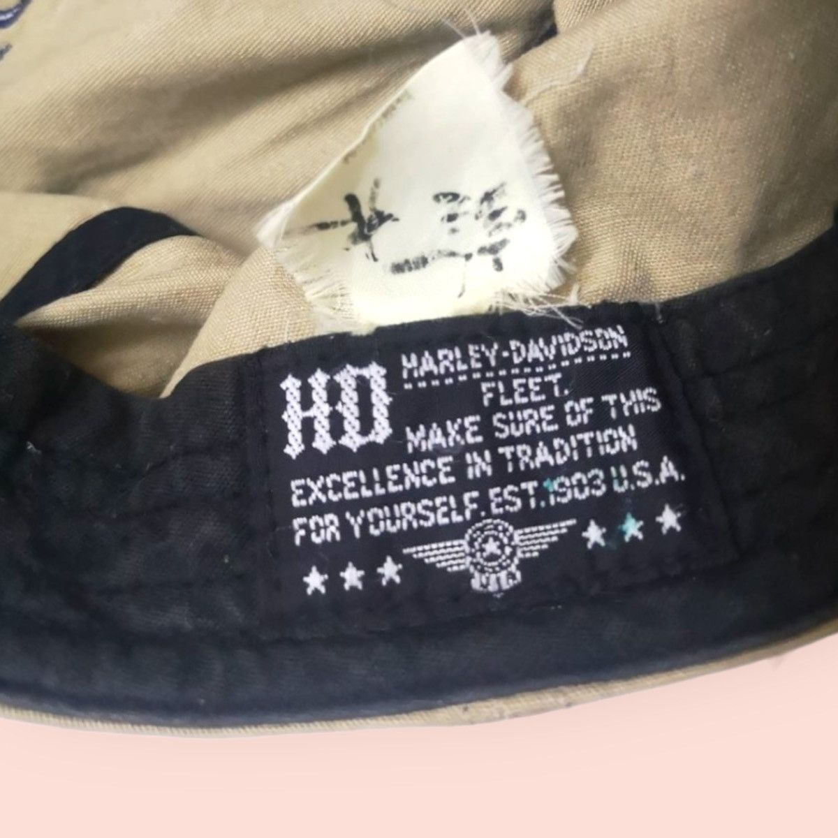 Harley Davidson × Vintage DISTRESSED HARLEY DAVIDSON FLAME LOGO STRAPBACK CAP Size ONE SIZE - 11 Thumbnail