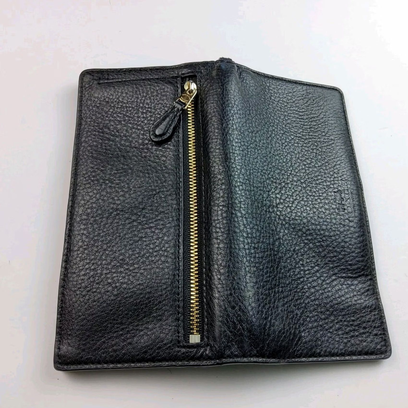 Coach Coach Pebbled Leather Bi-Fold Wallet Black Womens Wallet Wristlet" Size ONE SIZE - 6 Thumbnail