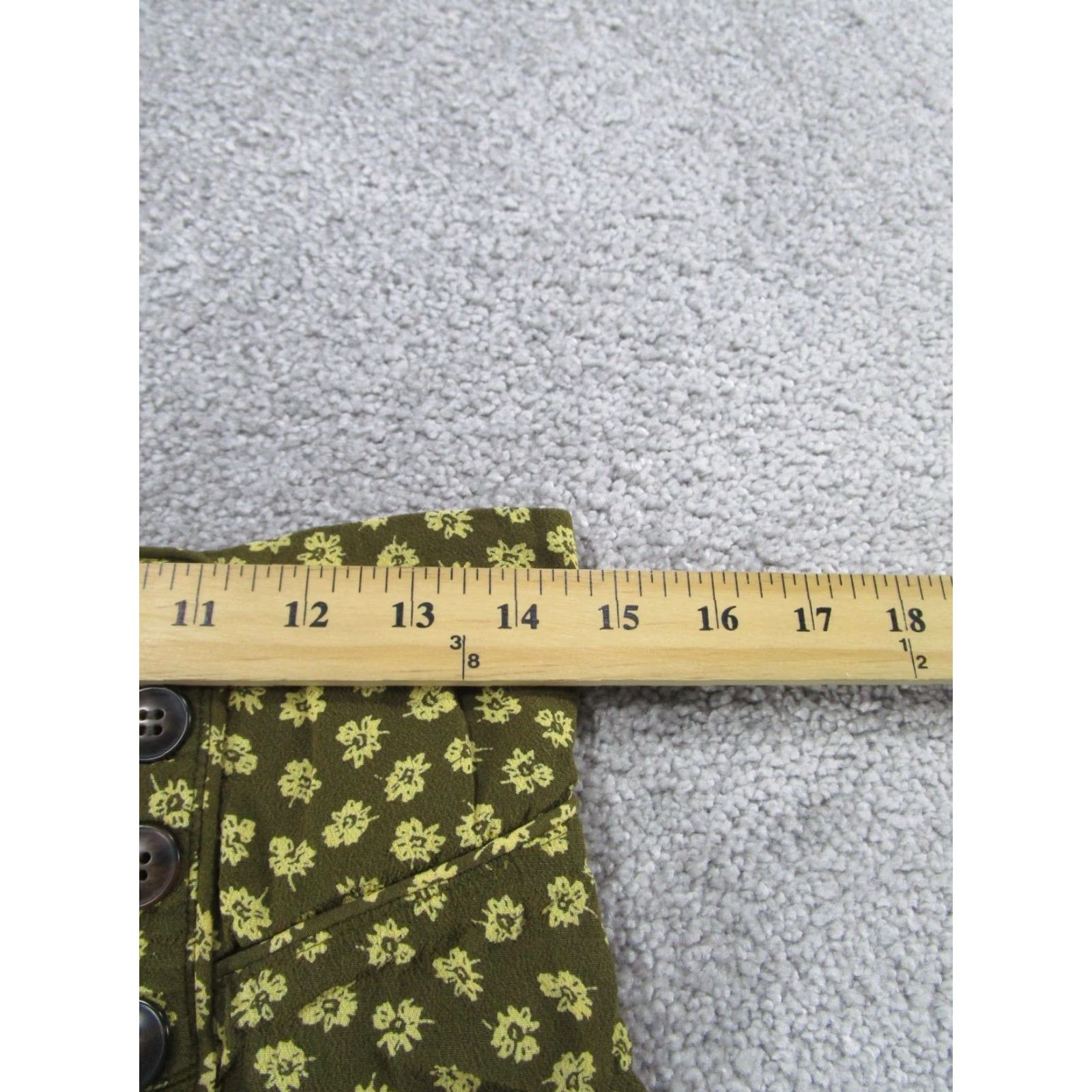 Madewell VINTAGE Madewell Women's Short A-Line Skirt Floral Green Brown Lightweight Viscose Size M Women Size 32" / US 10 / IT 46 - 4 Thumbnail