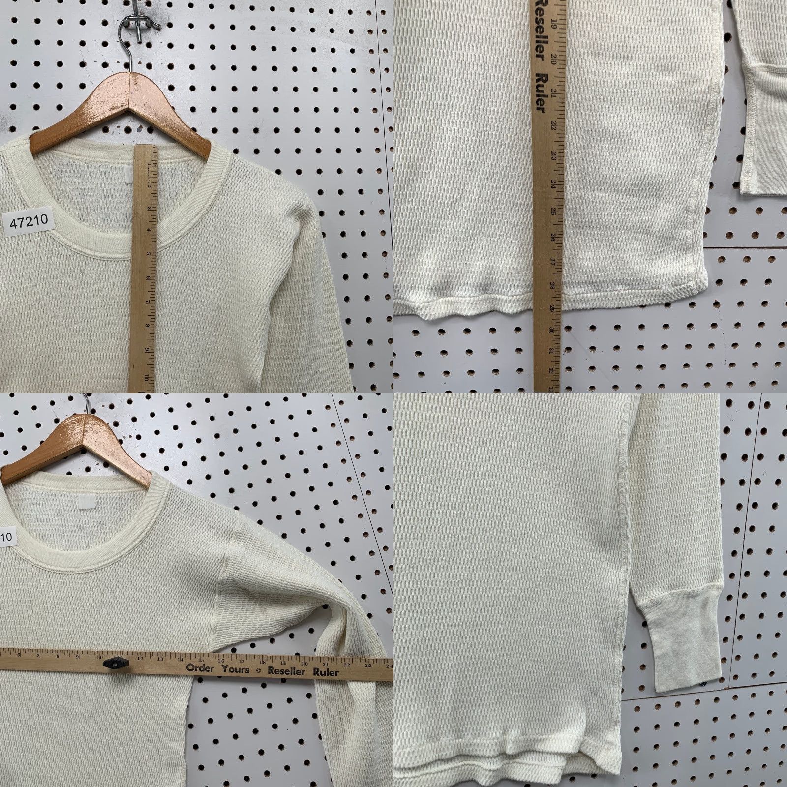 Vintage VINTAGE Thermal Shirt Mens M White Long Sleeve Thick Waffle Knit USA Size US M / EU 48-50 / 2 - 8 Thumbnail