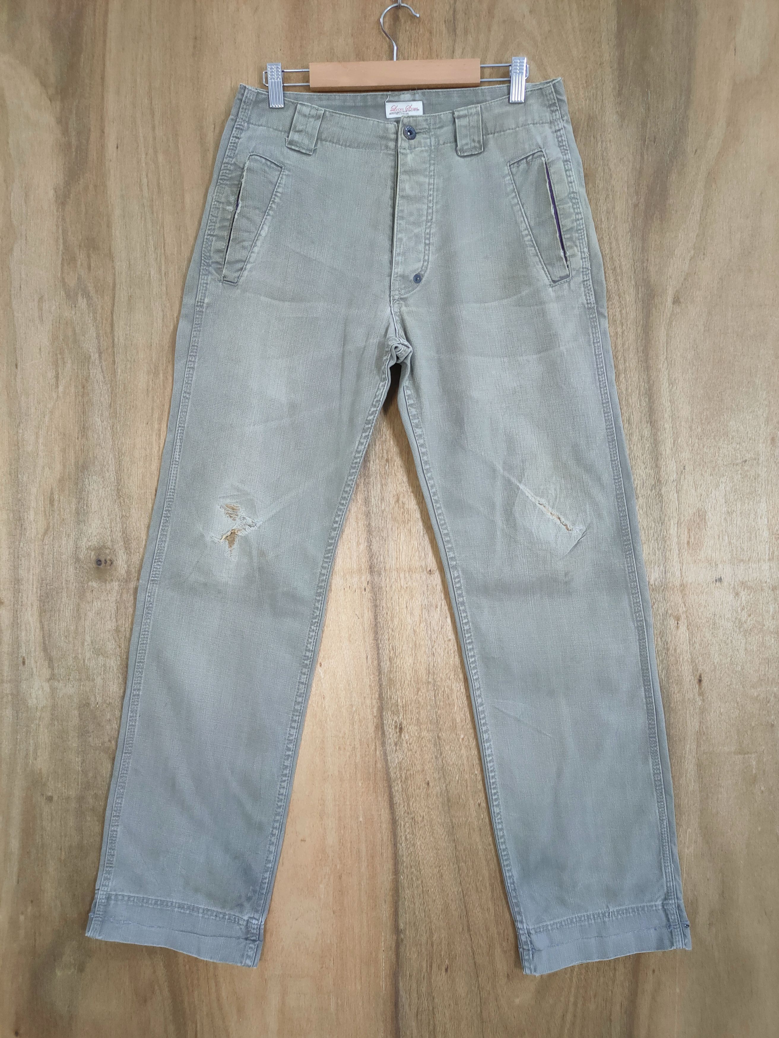 Lucky Brand LUCKY STORE GREY BUTTON FLY TROUSERS CHINO PANTS Size US 30 / EU 46 - 11 Thumbnail