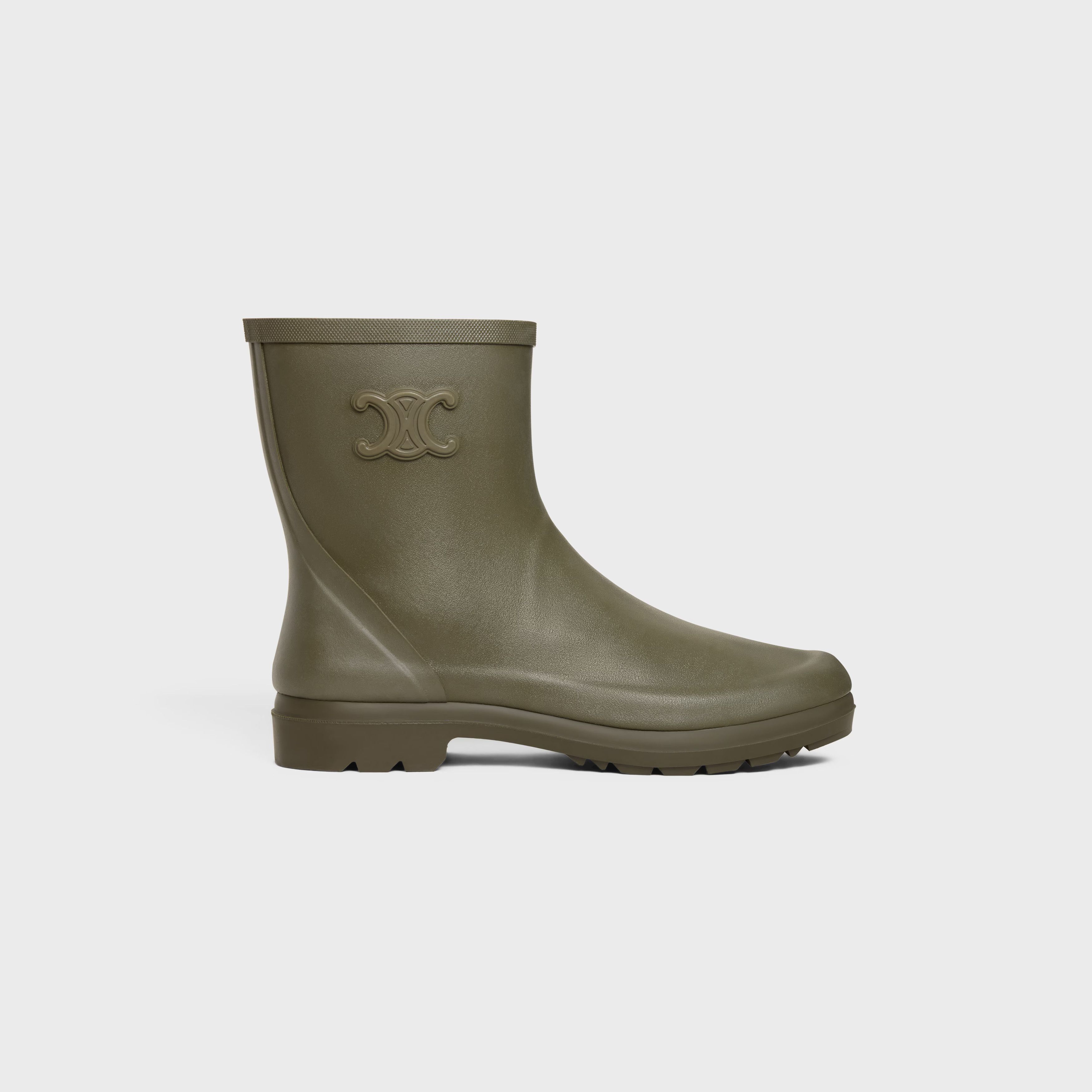 Celine o1bcso1str0126 360364582C Rubber Rain Boots in Khaki Size US 10 / IT 40 - 1 Thumbnail