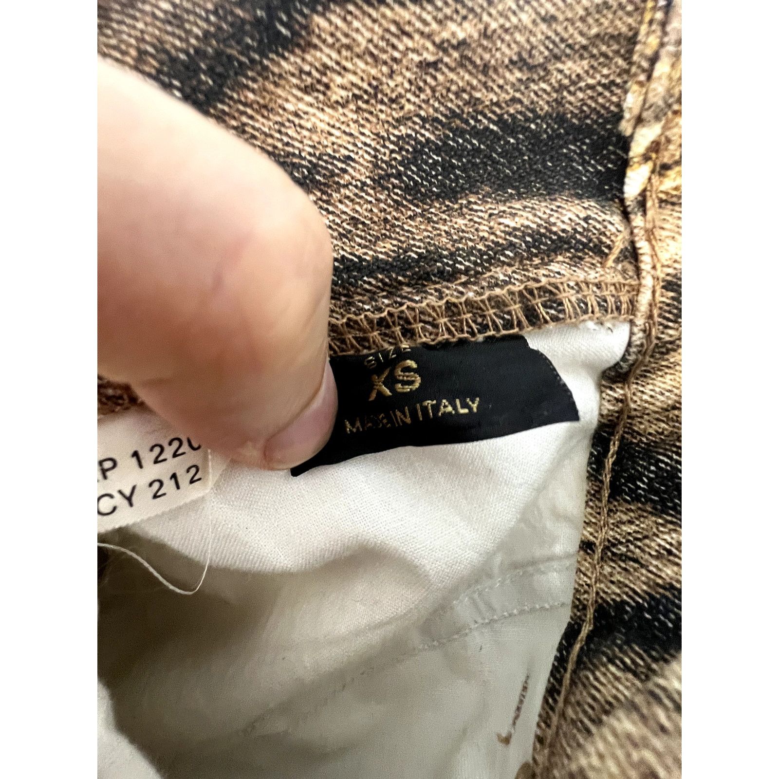 Roberto Cavalli animal chain print denim pants Sz XS y2k