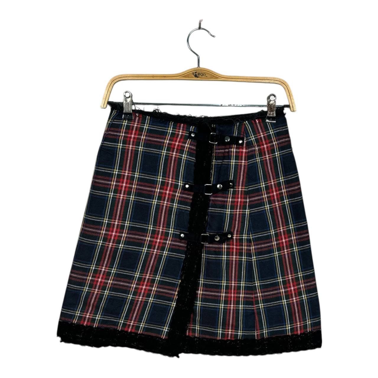Japanese Brand VTG Here There Japanese Archive Punk Plaid Mini Skirt M Size 26" / US 2 / IT 38 - 1 Thumbnail