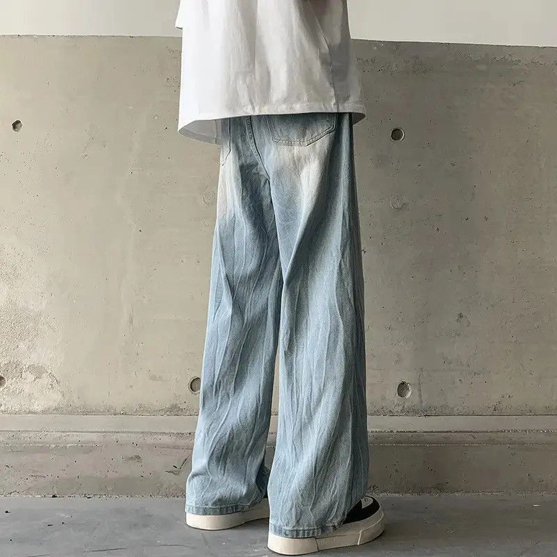 Japanese Brand Retro loose wide leg tie dye jeans Size US 32 / EU 48 - 5 Thumbnail