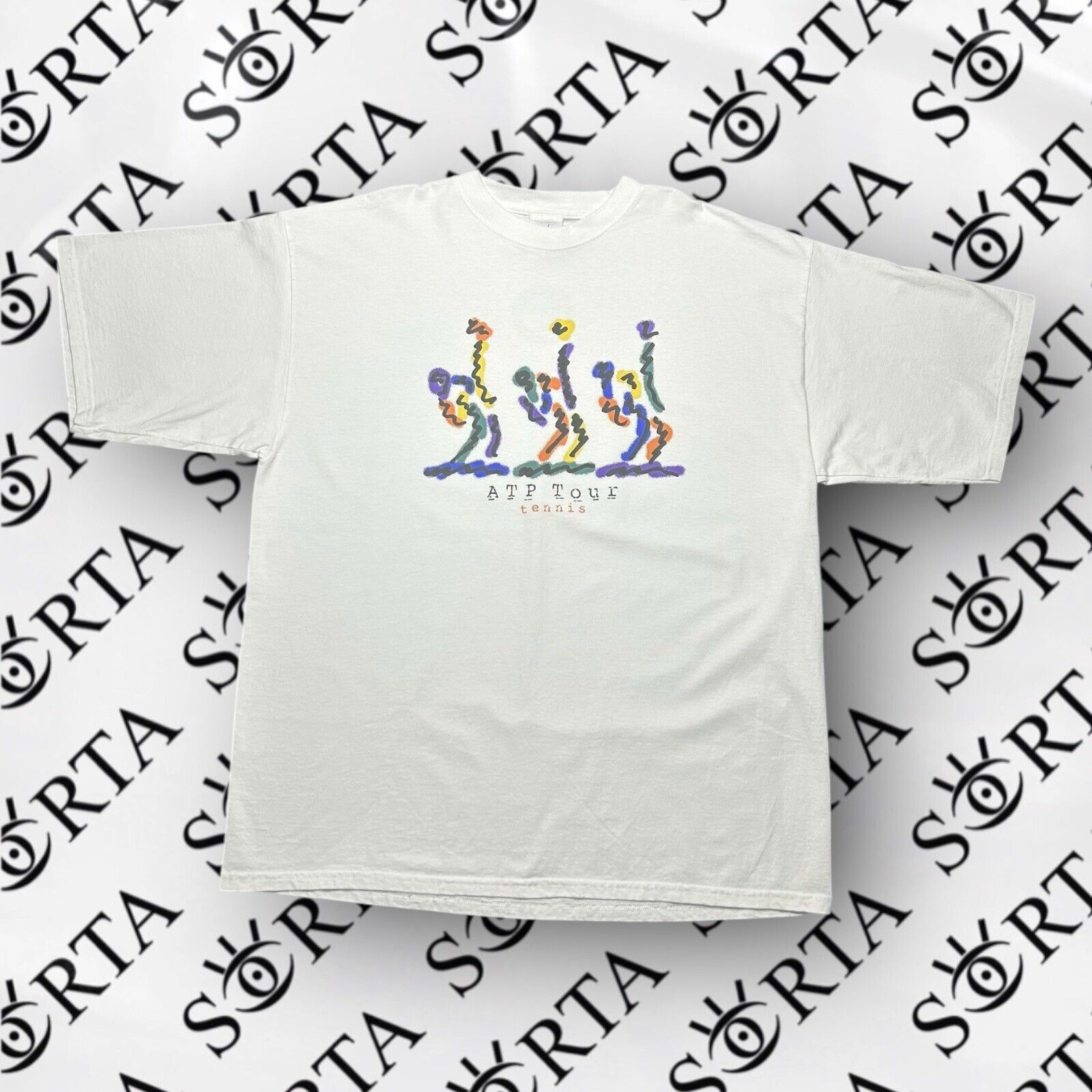 Other Vintage 90s Official Tennis ATP Tour Short Sleeve Shirt Rare Size US XXL / EU 58 / 5 - 1 Thumbnail