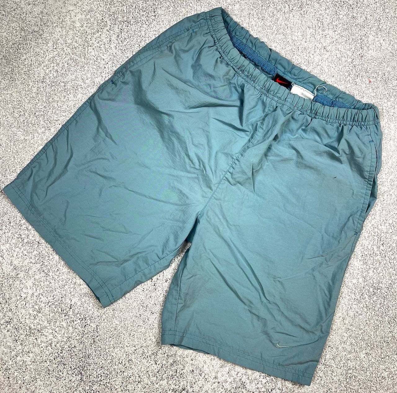 Nike Vintage Nike Small Swoosh Nylon Shorts 90s Size US 30 / EU 46 - 1 Thumbnail