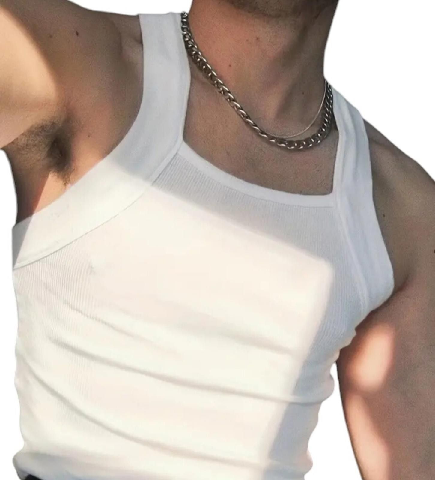 Jun Takahashi Square (G-Unit Style)-(Tank Top)-(White)-(Size:M)-(New)-$13 Size US M / EU 48-50 / 2 - 2 Thumbnail