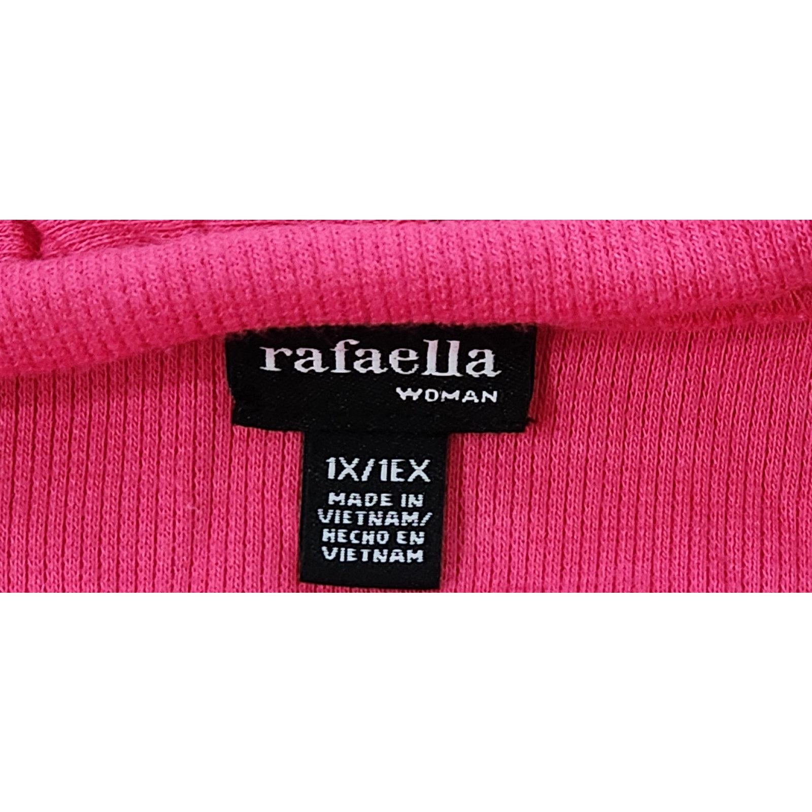 Other Rafaella Pink Fuchsia Ruffled Hook & Eye Cardigan 1X Plus Size XXL / US 16-18 / IT 52-54 - 5 Thumbnail