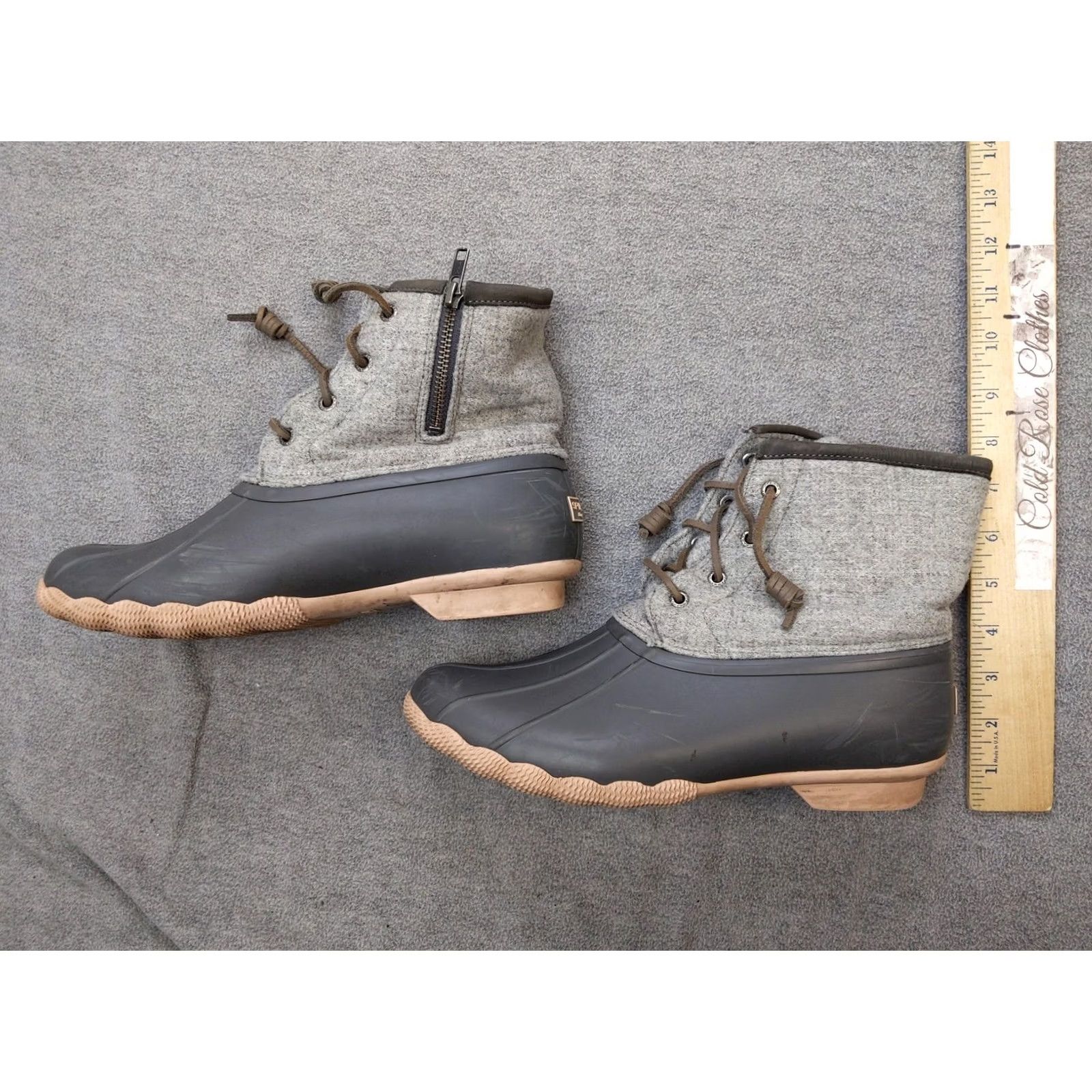 Sperry Sperry Snow Boots Womens 9.5 Gray Wool Ankle Insulated Zip Duck Boot STS83688 Size US 10 / IT 40 - 2 Thumbnail