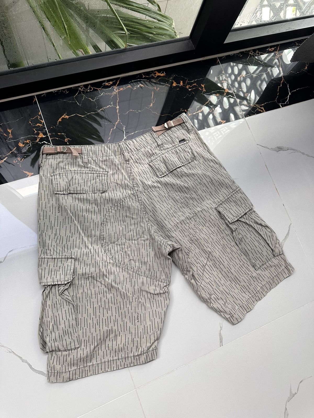 Stussy × Vintage STUSSY VINTAGE MONOLOGO STREETWEAR CARGO SHORTS Size US 34 / EU 50 - 11 Thumbnail