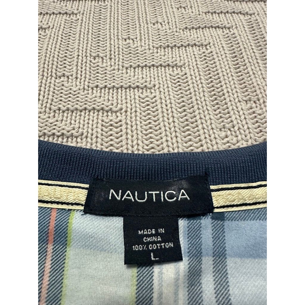 Nautica Nautica blue plaid short sleeve polo shirt size L Size US L / EU 52-54 / 3 - 4 Thumbnail