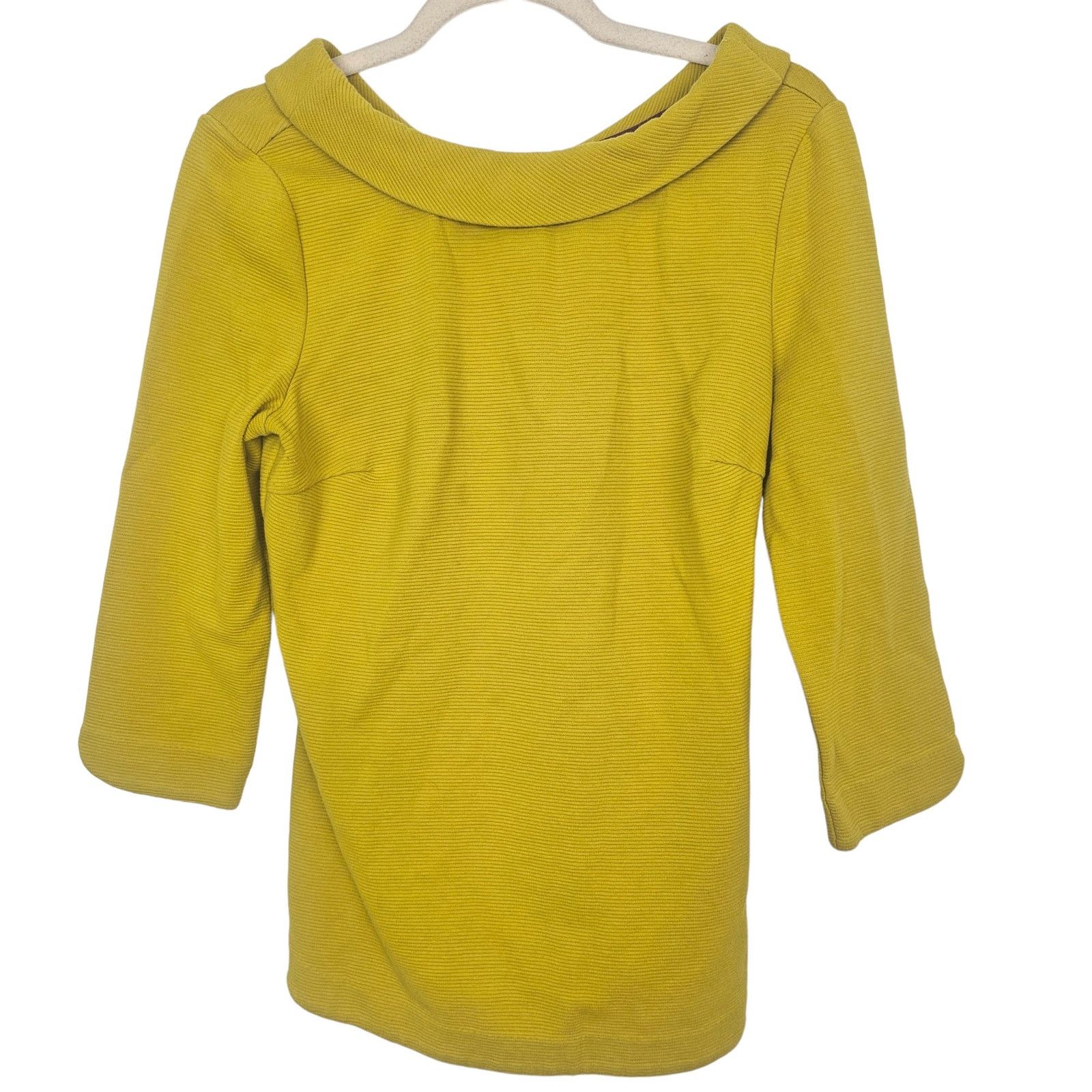Boden Boden Womens Sarah Ottoman Knit Top 6 Mustard Preppy Classic Size M / US 6-8 / IT 42-44 - 2 Thumbnail