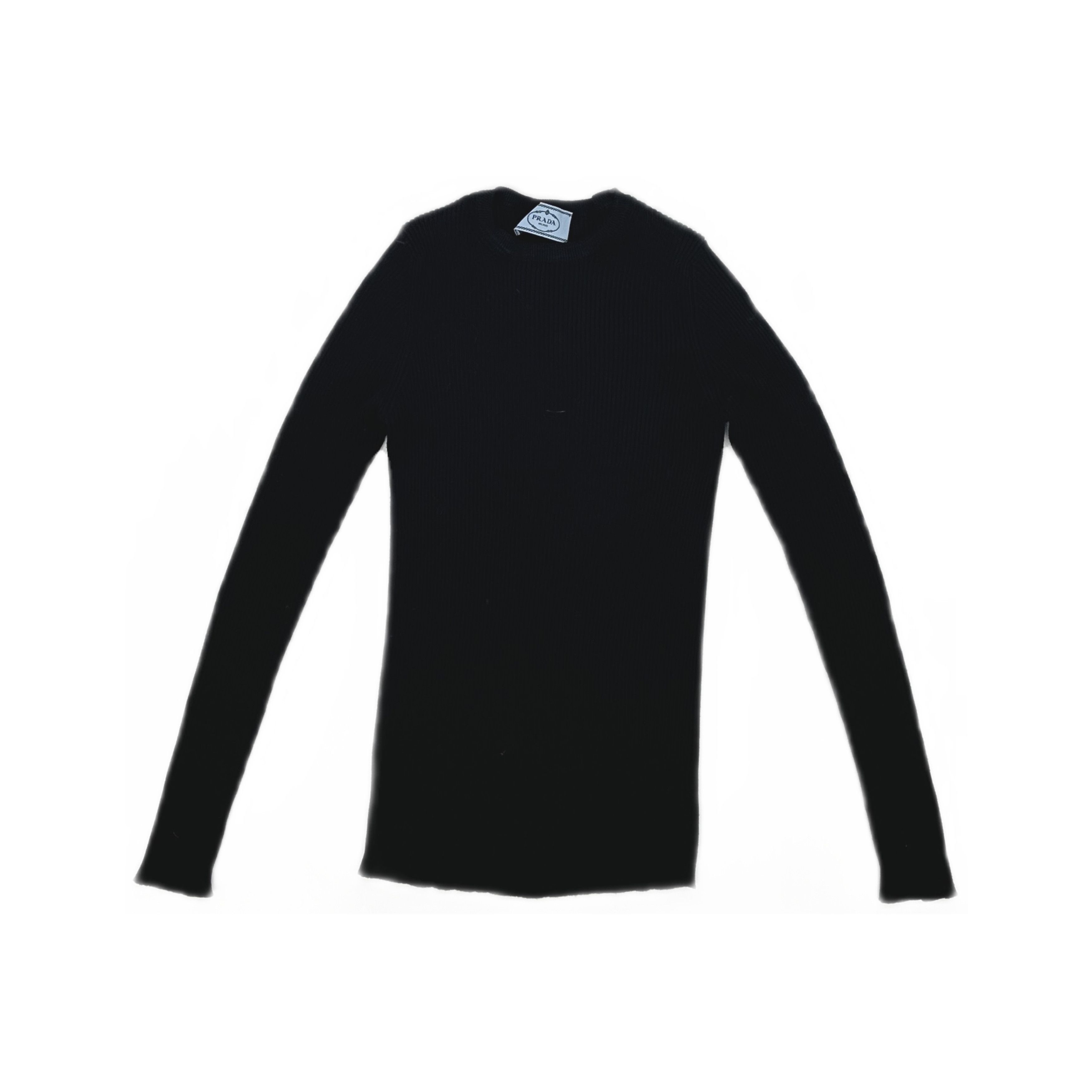 Prada Prada Black Ribbed Knit Sweater Size 38 Size XS / US 0-2 / IT 36-38 - 1 Thumbnail