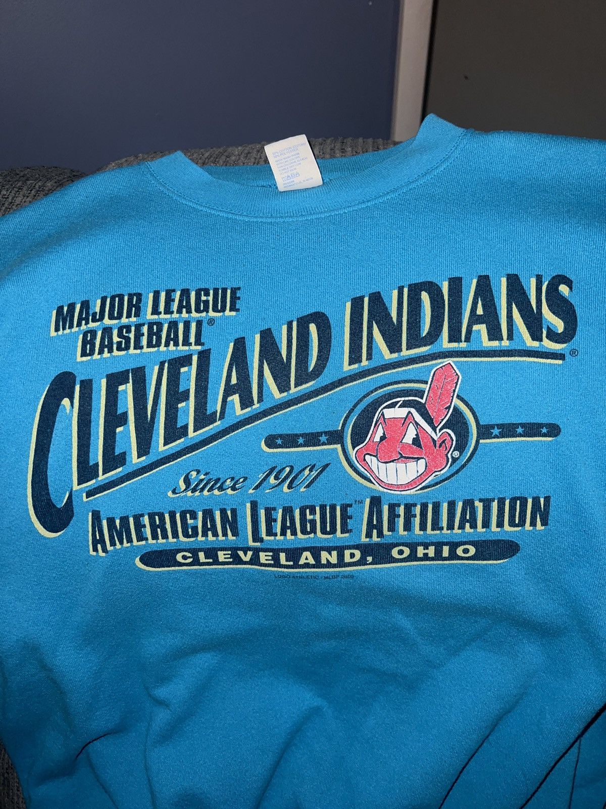 MLB Logo 7 MLB ALA Cleveland Indians Sweatshirt Size US XL / EU 56 / 4 - 2 Thumbnail