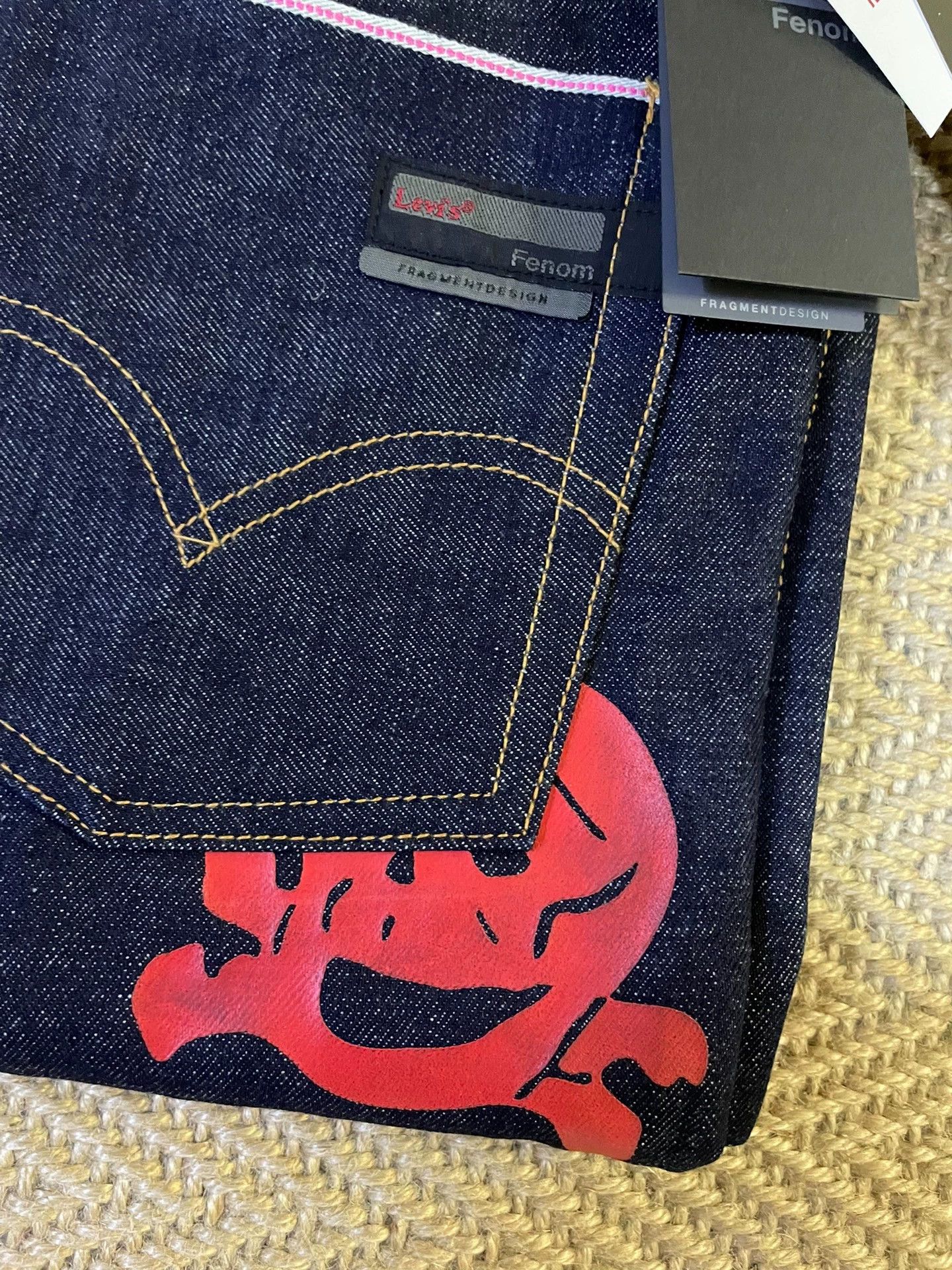 Other FENOM X AFFA Red Demon Raw 505 Loose Jeans W30L31 Rare Size US 30 / EU 46 - 4 Thumbnail