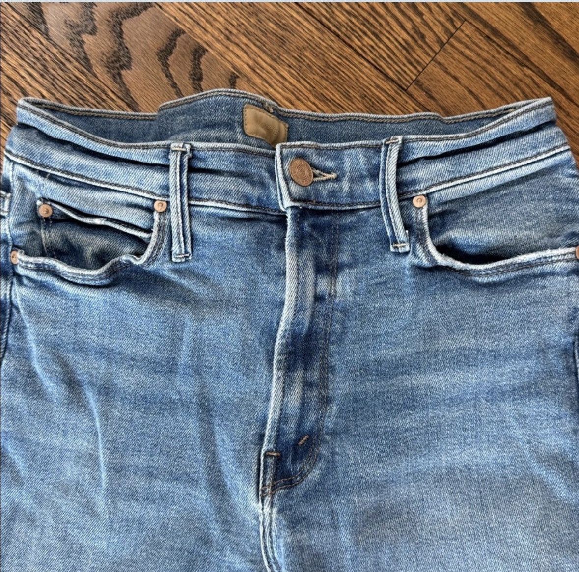 MOTHER MOTHER The Mid Rise Dazzler Ankle Fray 5-Pocket Jeans. 27 Size 27" / US 4 / IT 40 - 4 Thumbnail