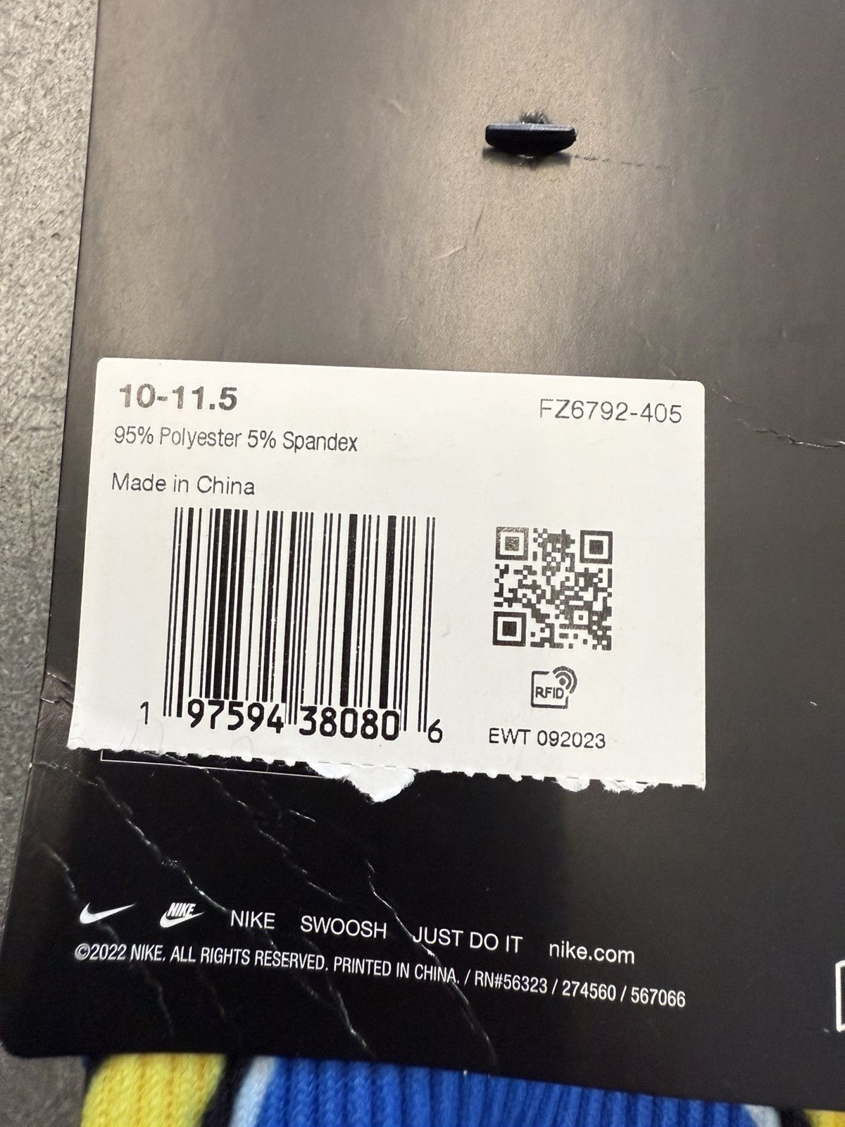 Nike × Supreme FW24 Supreme Nike Spark Crew Socks Mens Size 10-11.5 Size ONE SIZE - 5 Thumbnail