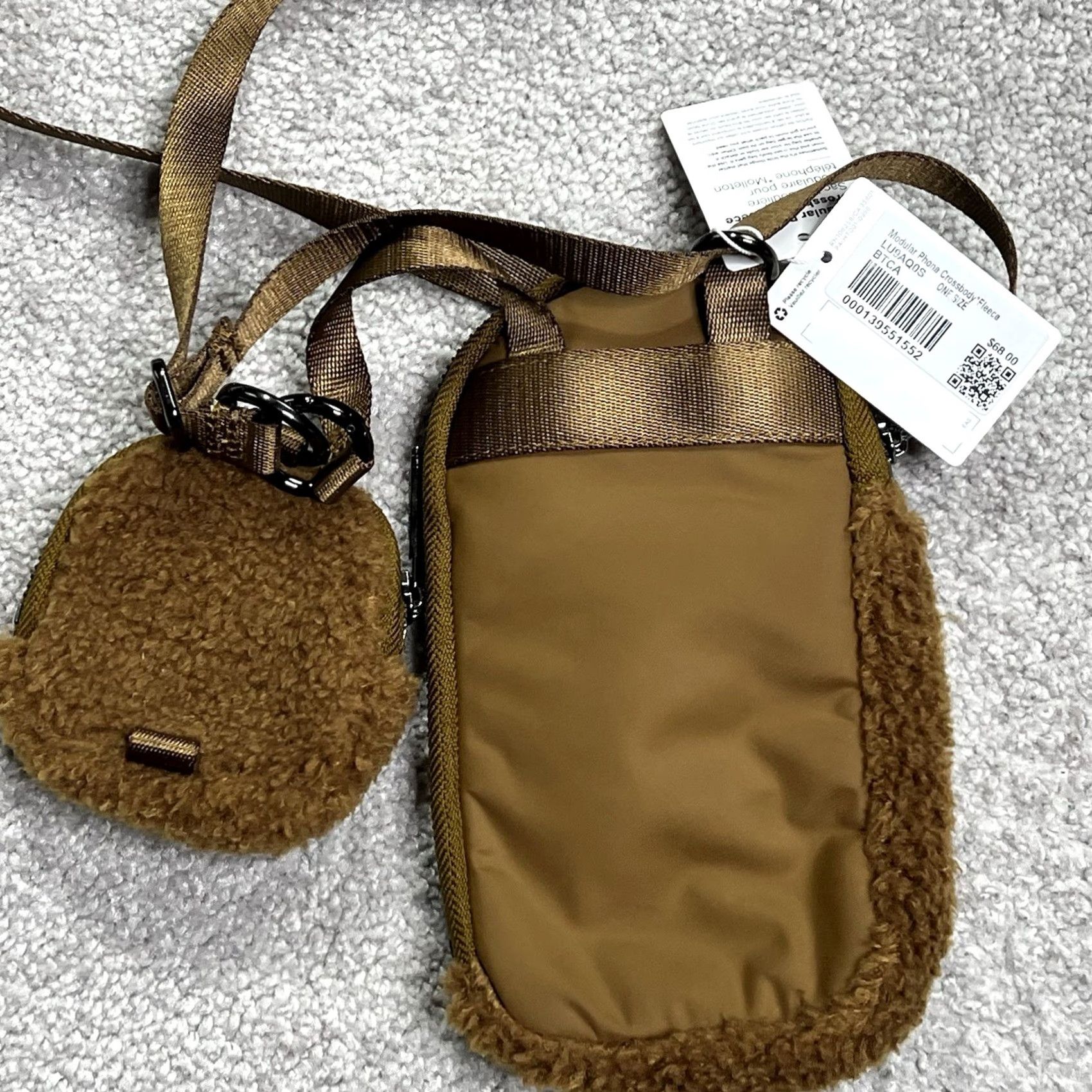 Lululemon Lululemon Modular Phone Crossbody Bag Fleece Brown Gunmetal Hardware LU9AQOS NWT Crossbody Bag Womens Small Brown Gunmetal Hardware Zipper Size S / US 4 / IT 40 - 7 Thumbnail