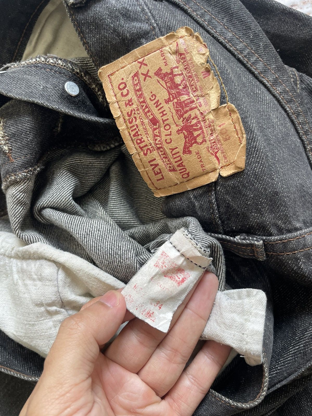 Levi's Vintage 80s Levis Single R Thrashed & Repair Jeans 32x33 Size US 32 / EU 48 - 10 Thumbnail