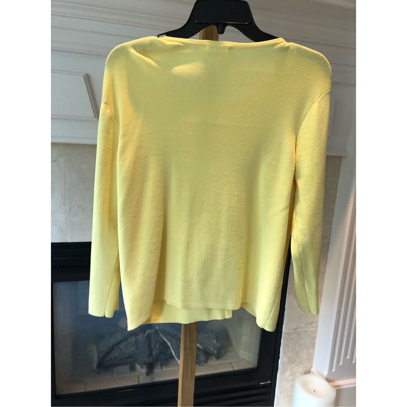 Other Studio 1 Women’s Yellow Button Up Cardigan Sweater with Embr Size M / US 6-8 / IT 42-44 - 2 Thumbnail