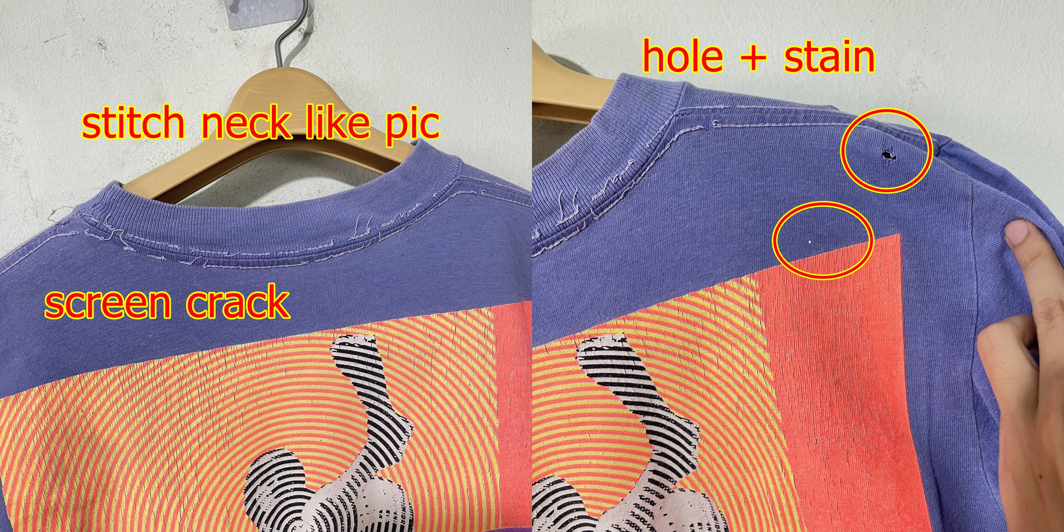 Vintage Vintage 90s Sky Anxiety Pocket Tee Size US XXS / EU 40 - 12 Thumbnail