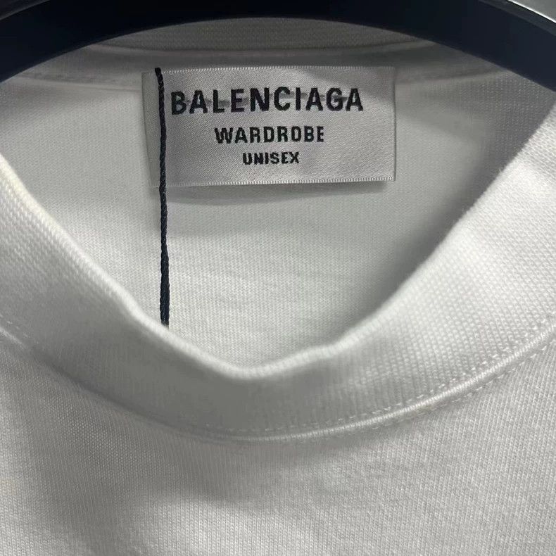 Balenciaga Balenciaga White monogram logo printed with round neck shor Size US XS / EU 42 / 0 - 3 Thumbnail