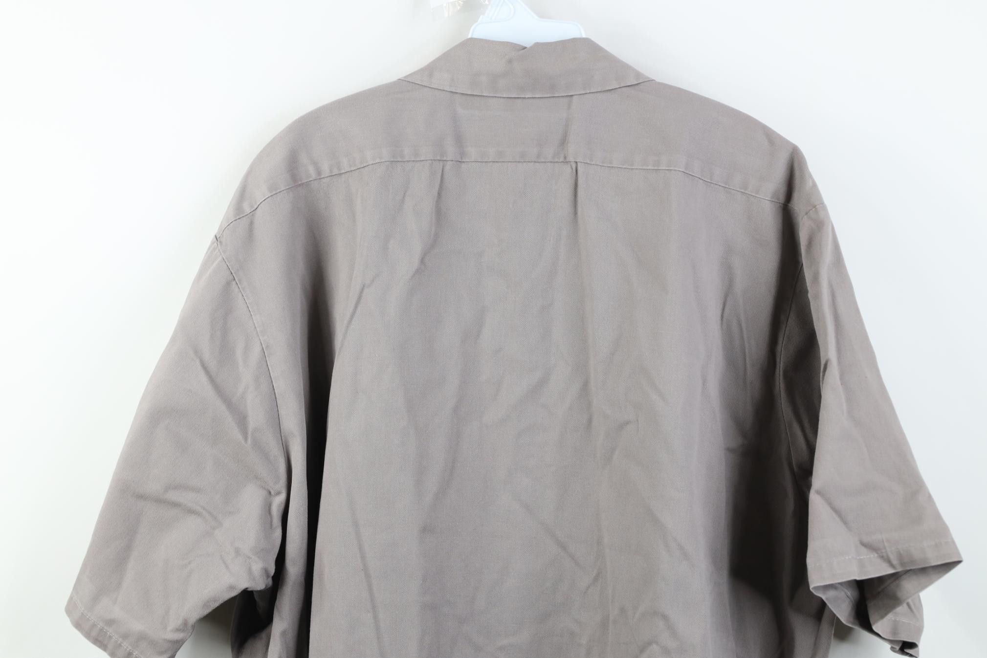 Vintage Vintage 90s Streetwear Workwear Mechanic Button Shirt Gray Size US XXL / EU 58 / 5 - 15 Thumbnail
