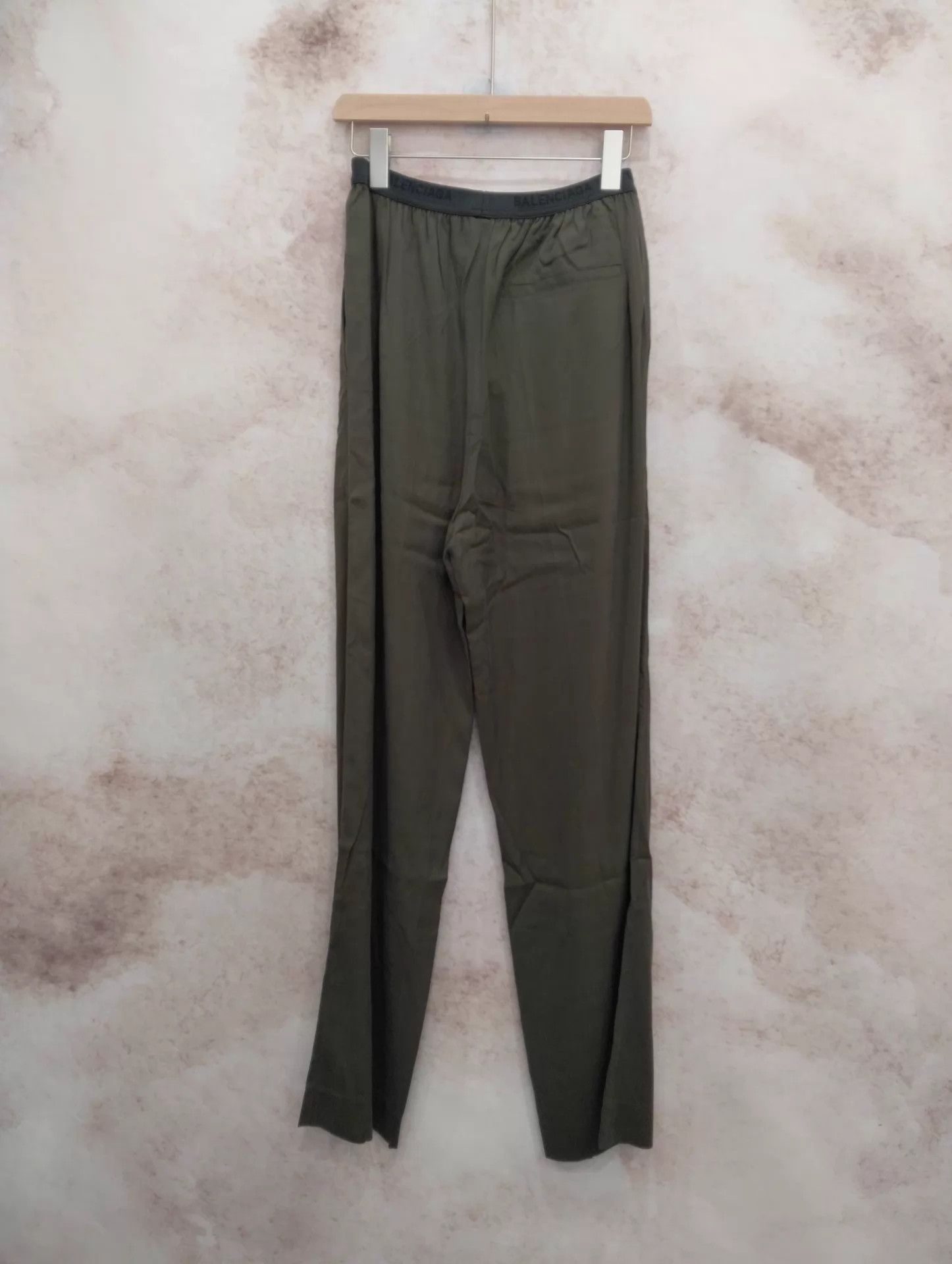 Balenciaga Balenciaga Logo Waist Wide Leg Pants 44 Size 30" / US 8 / IT 44 - 2 Thumbnail